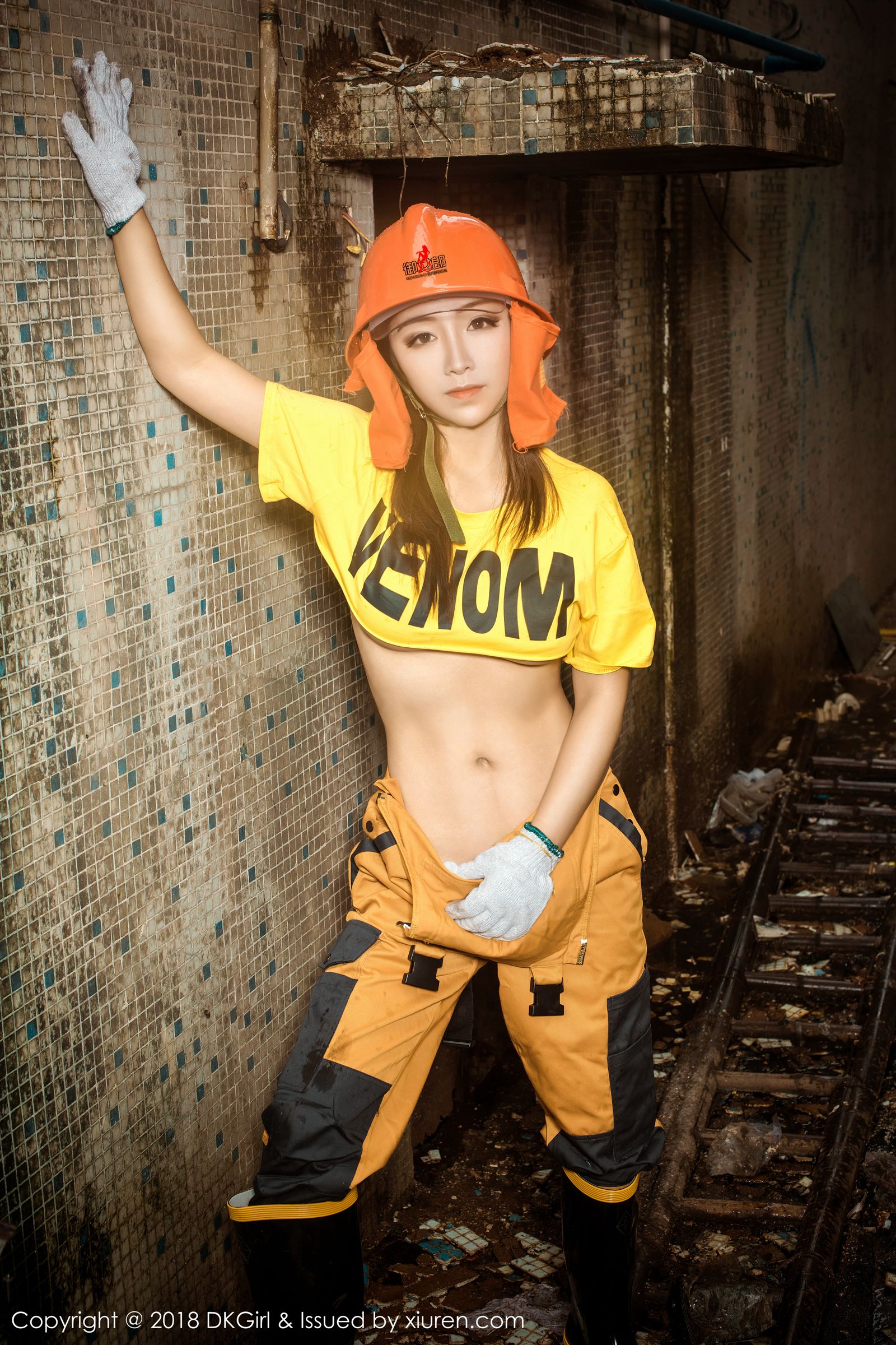 娇艳美人媛美人 工装出动性感狂野