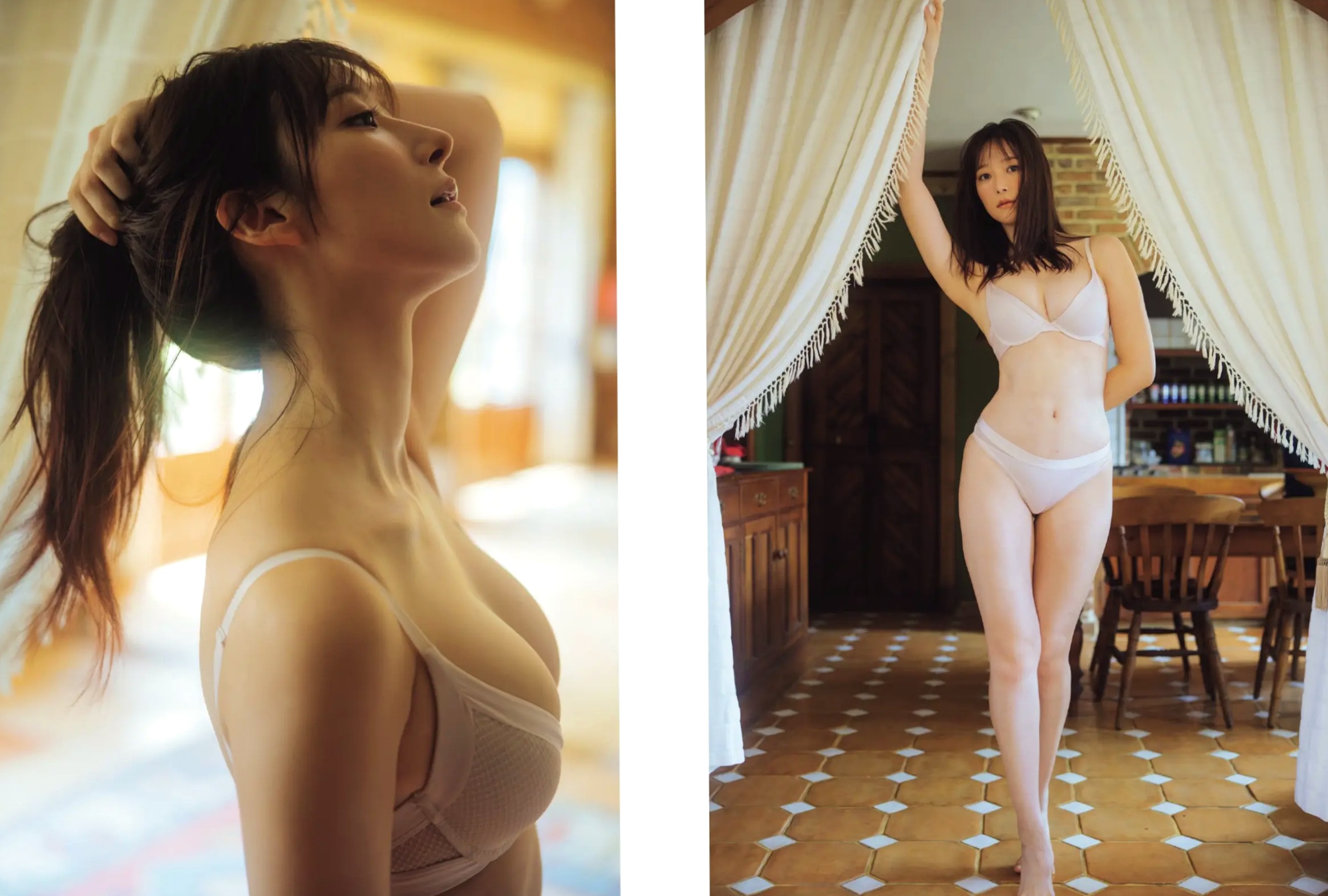 《山崎あみ - 太陽よりも》日本清纯女神阳光泳池比基尼与家居写真