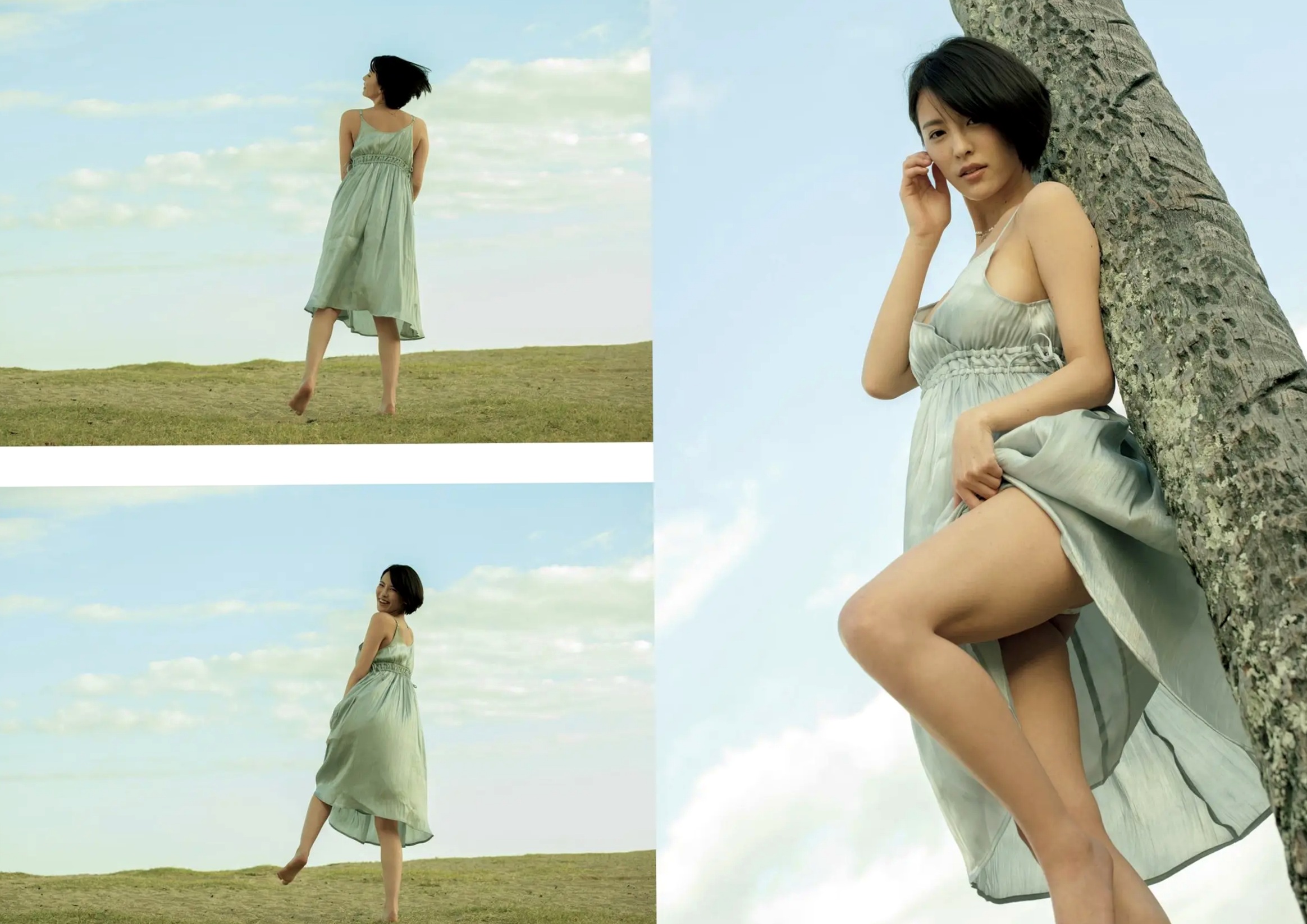 奈月セナ - Sena Style,短发气质女神户外写真,性感比基尼与都市冷艳风格,极致身材诱惑,尽显野性美感