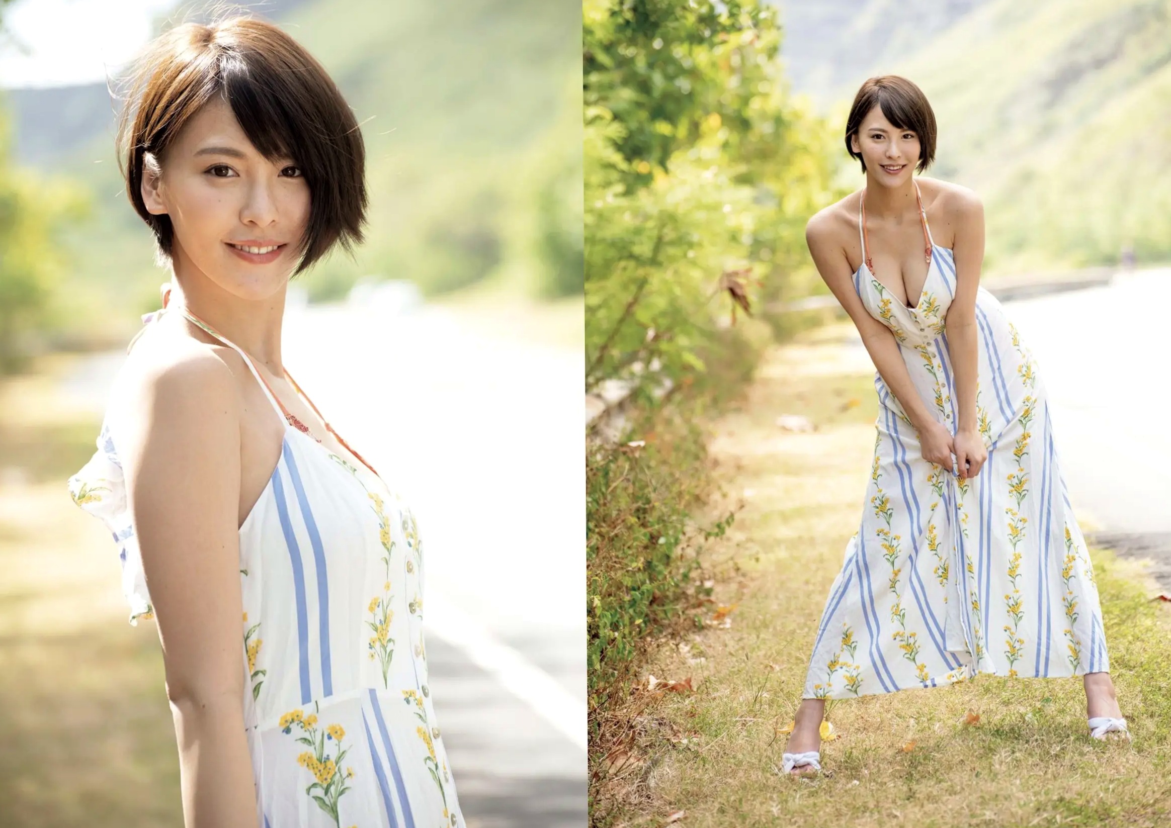 奈月セナ - Sena Style,短发气质女神户外写真,性感比基尼与都市冷艳风格,极致身材诱惑,尽显野性美感