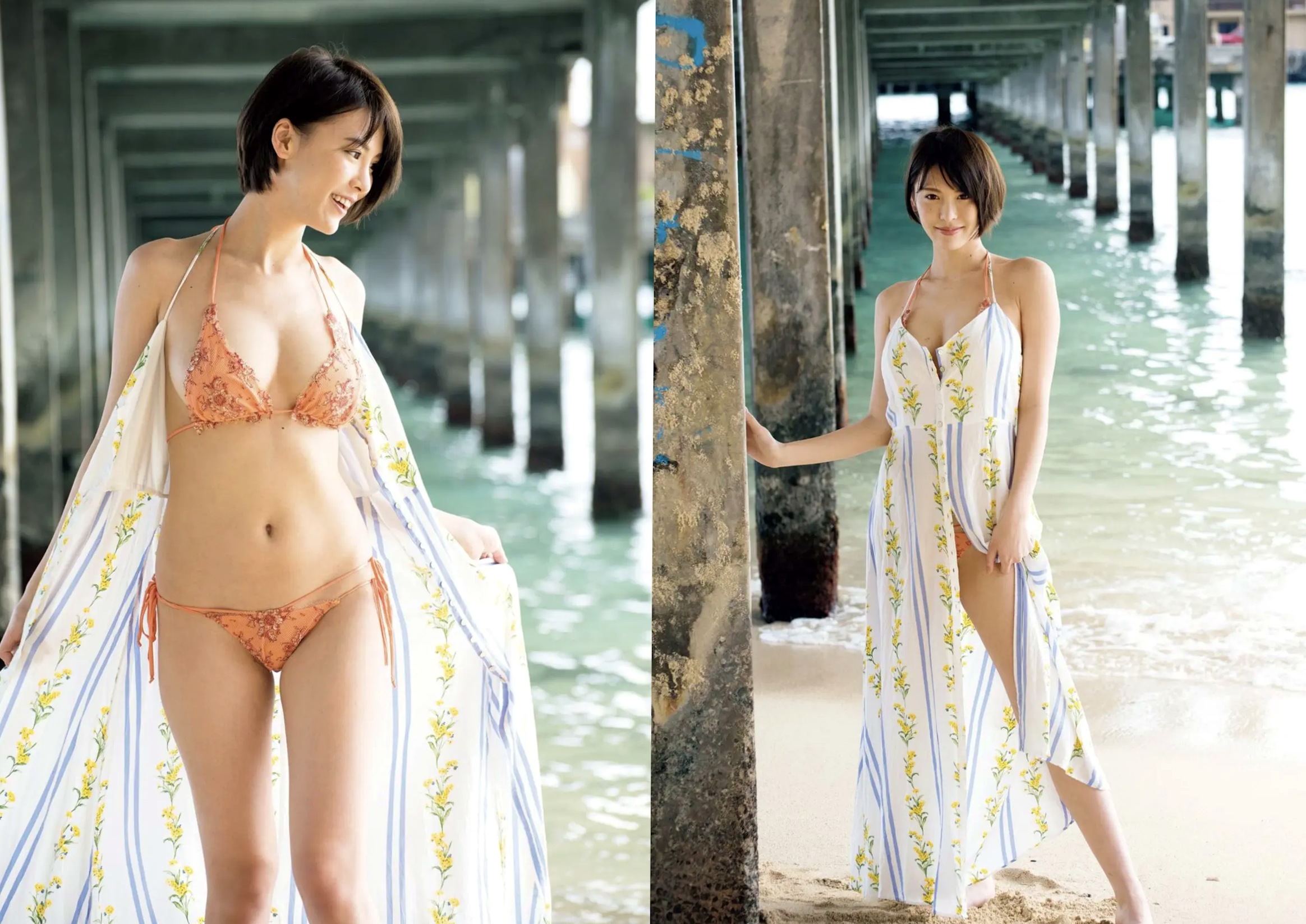 奈月セナ - Sena Style,短发气质女神户外写真,性感比基尼与都市冷艳风格,极致身材诱惑,尽显野性美感