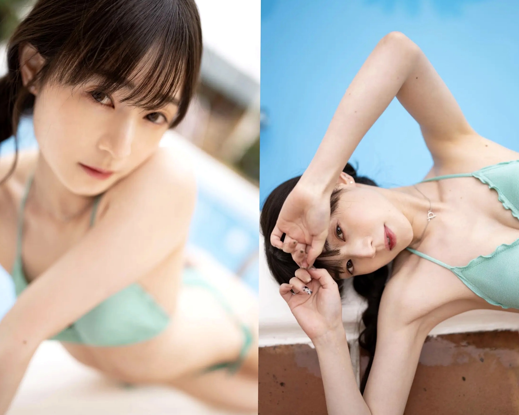 近衛りこ - ボーダーに恋して 日系清新条纹裙性感内衣户外写真