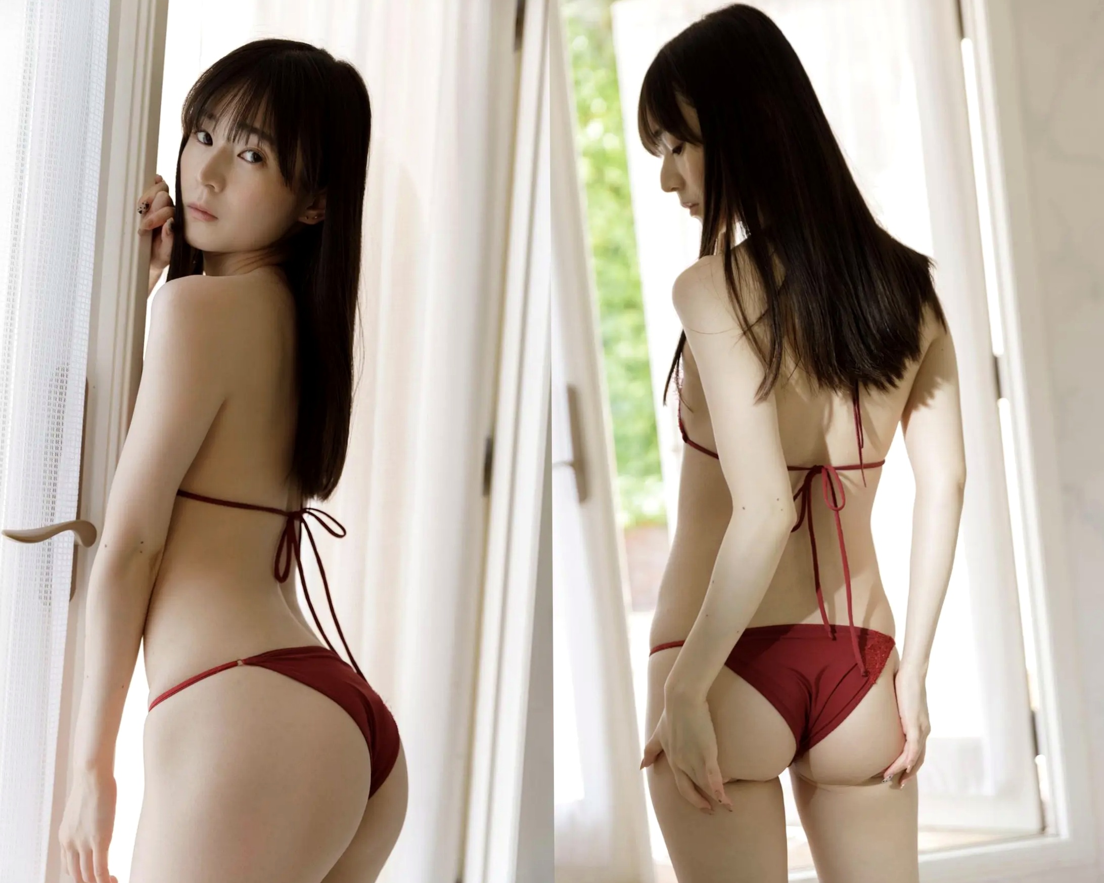 近衛りこ - ボーダーに恋して 日系清新条纹裙性感内衣户外写真
