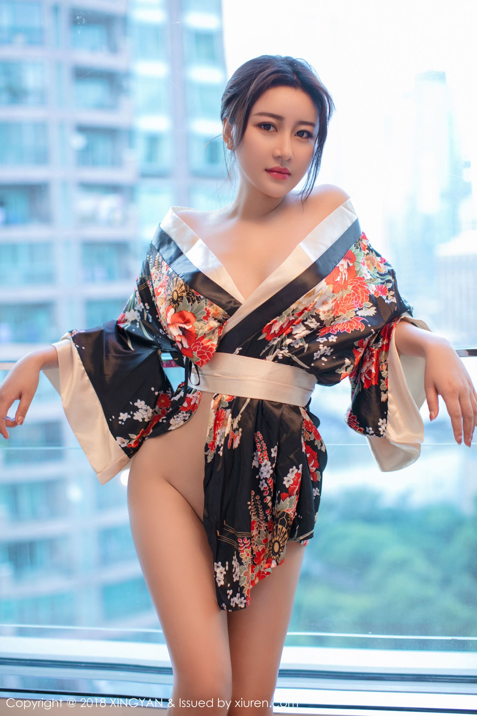 丽质新人希希Cici 蕾丝内衣魅惑和服