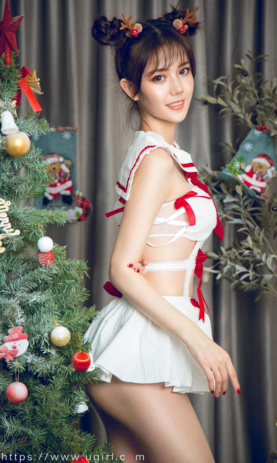 唐小糖的节日狂欢 制服少女圣诞秀