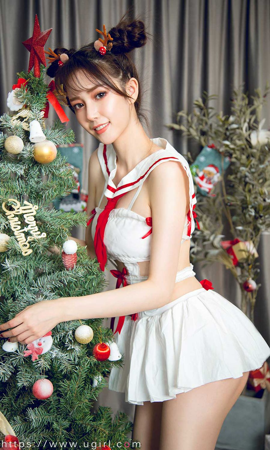 唐小糖的节日狂欢 制服少女圣诞秀