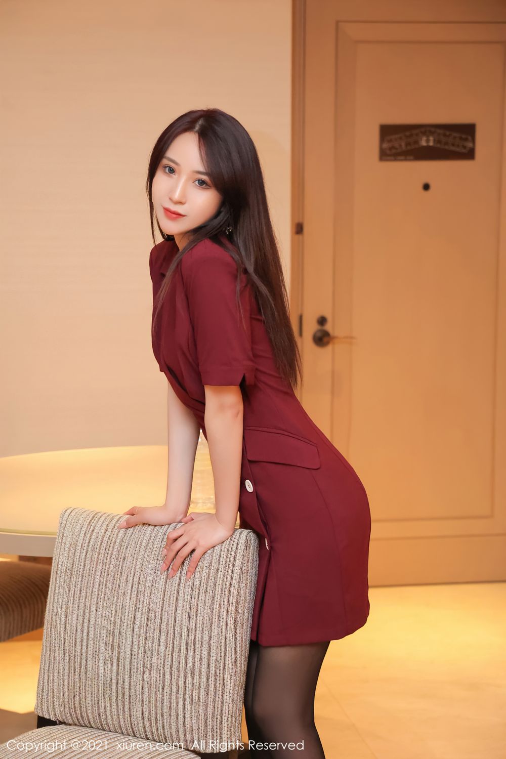 空乘美人周慕汐 下飞机后回酒店