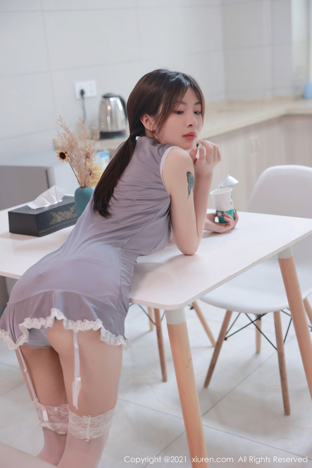 清新美女明日花桃桃 温柔可人的小女仆