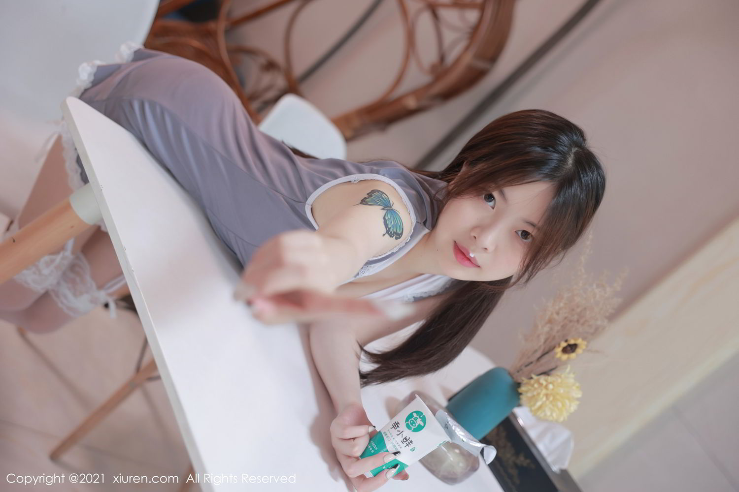 清新美女明日花桃桃 温柔可人的小女仆