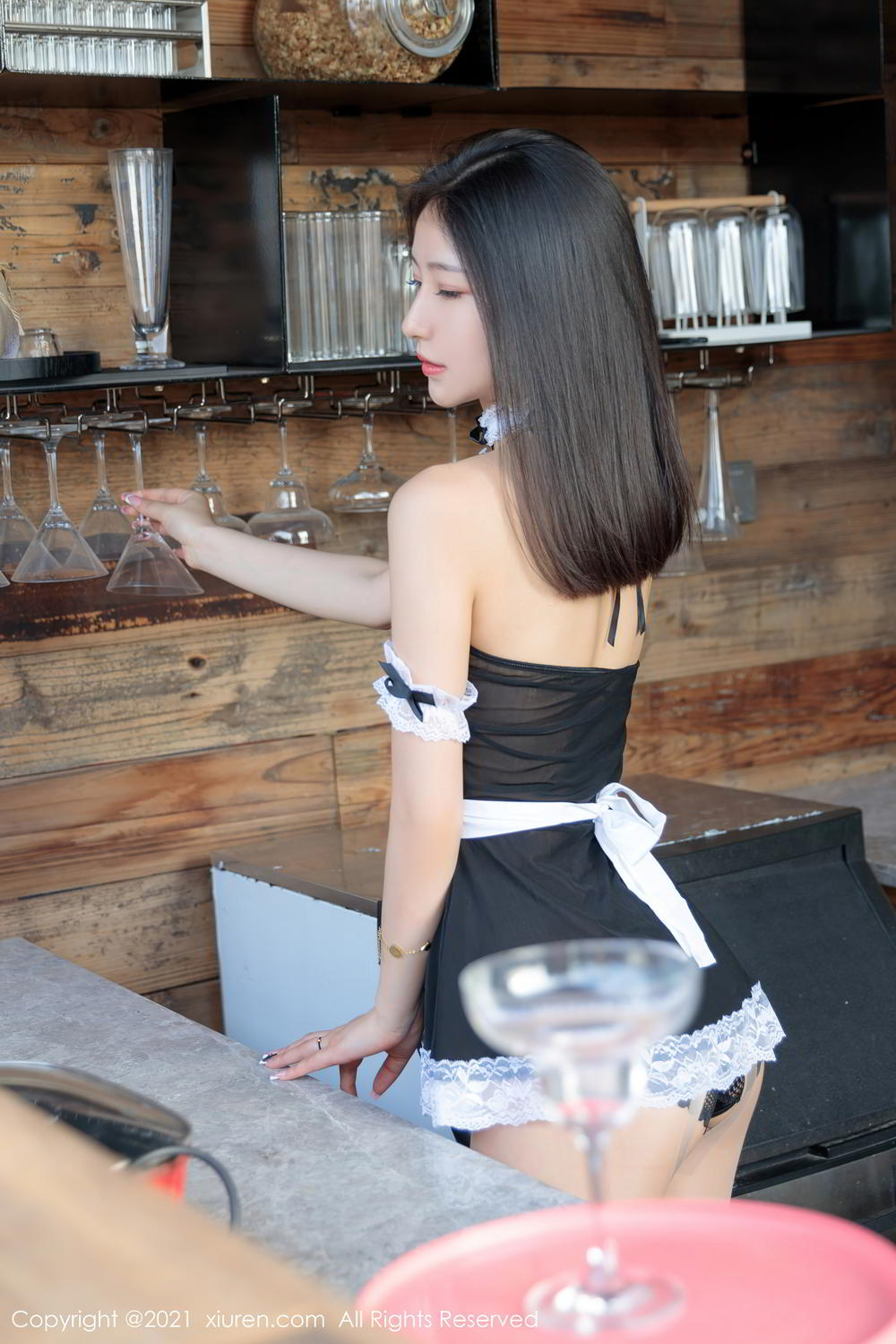 新晋女神熊小诺 居家蕾丝女仆