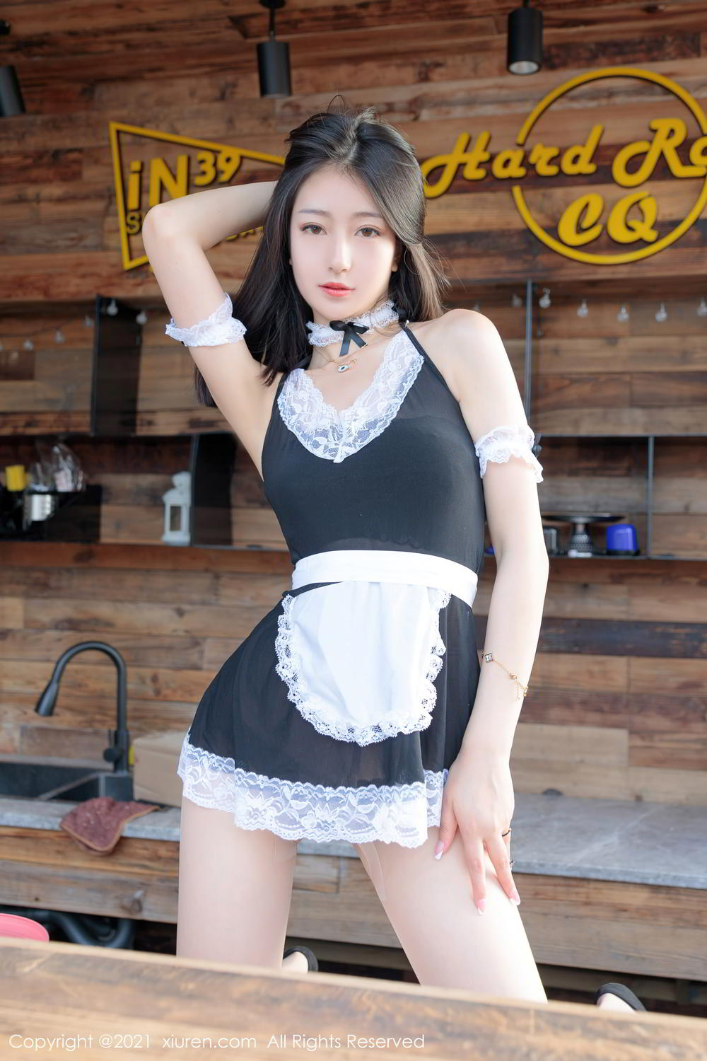 新晋女神熊小诺 居家蕾丝女仆