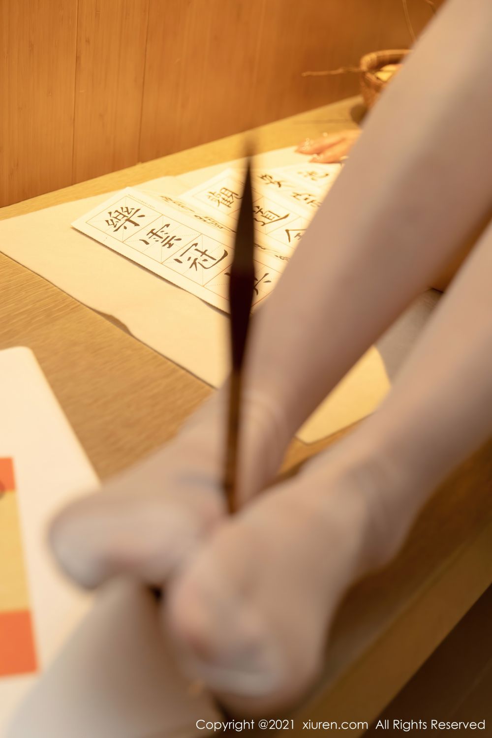 旗袍美人熊小诺 古典浪漫融入书法