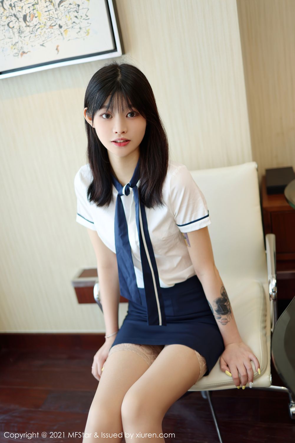 新人模特77qiqi 校园风格学生装