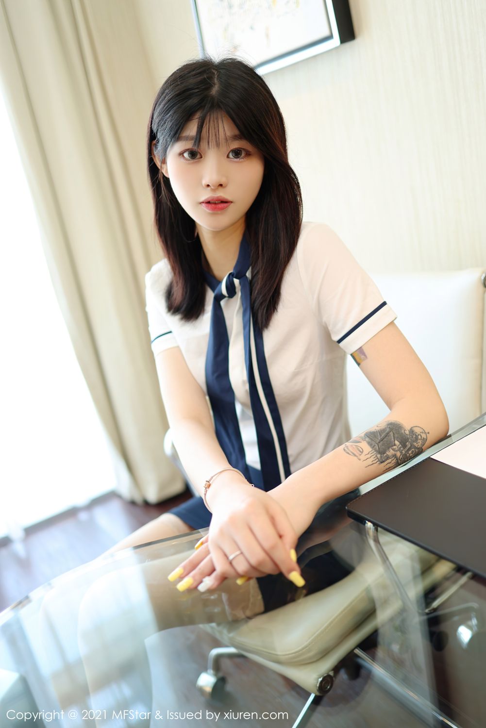 新人模特77qiqi 校园风格学生装