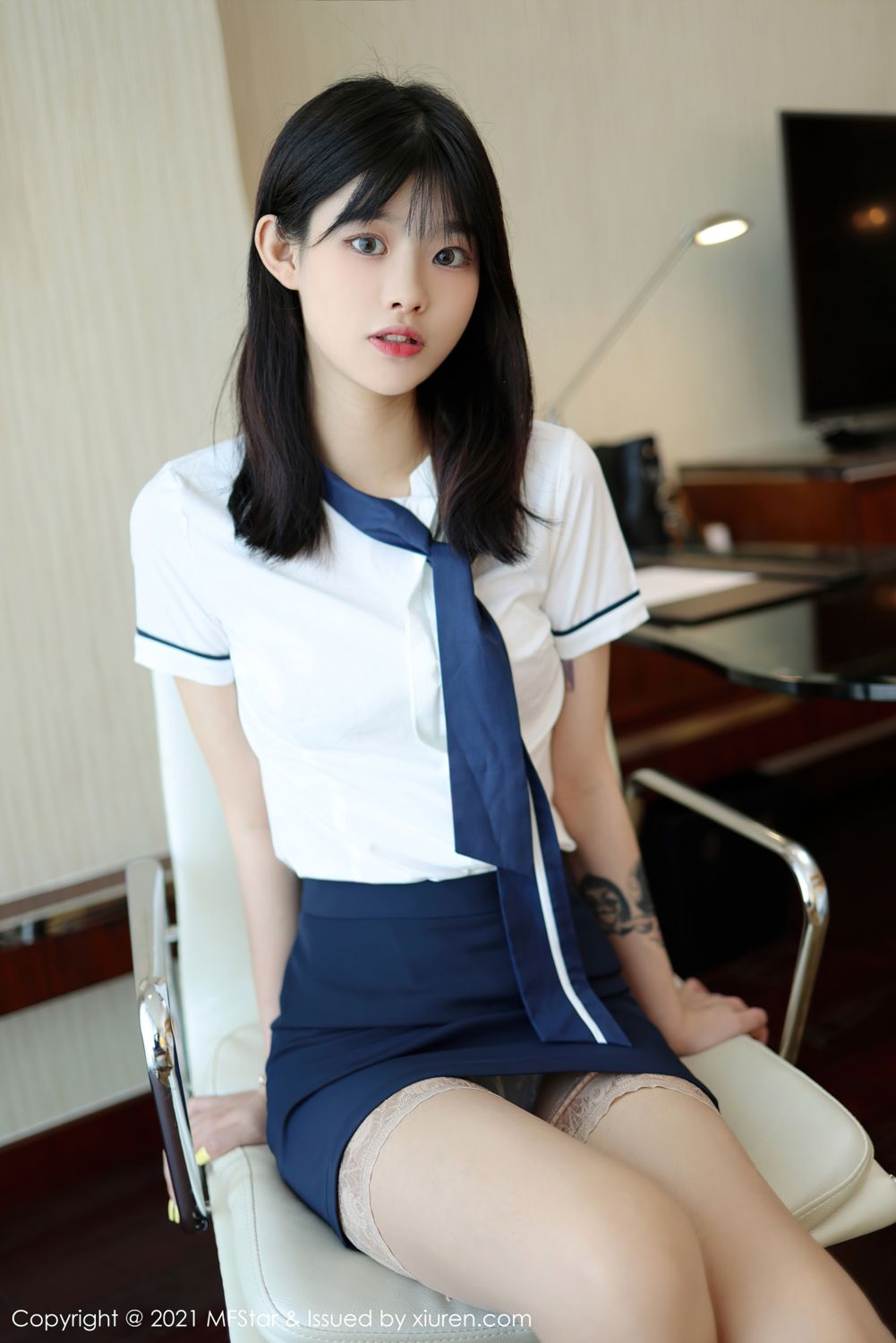 新人模特77qiqi 校园风格学生装