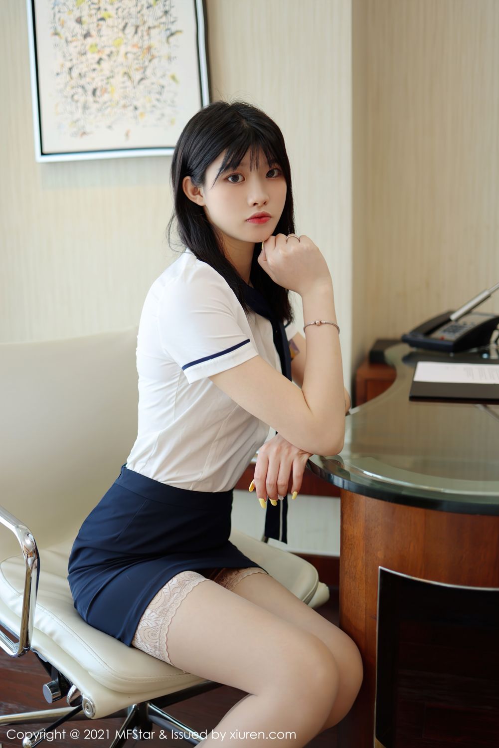 新人模特77qiqi 校园风格学生装