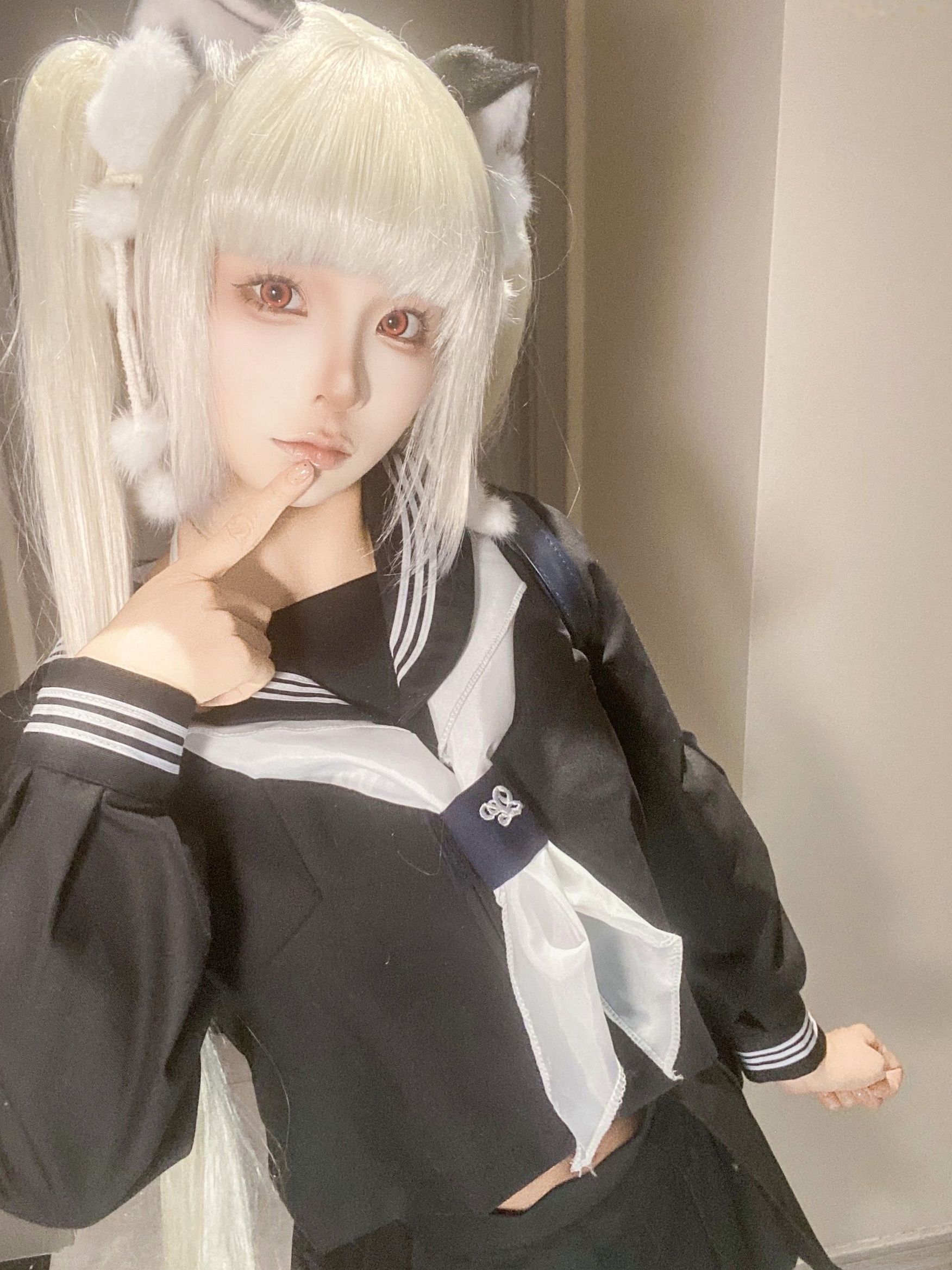 蠢沫沫-7月写真合集 绒绒毛帽蕾丝低胸私房照 萌系童颜巨乳甜美诱惑写真