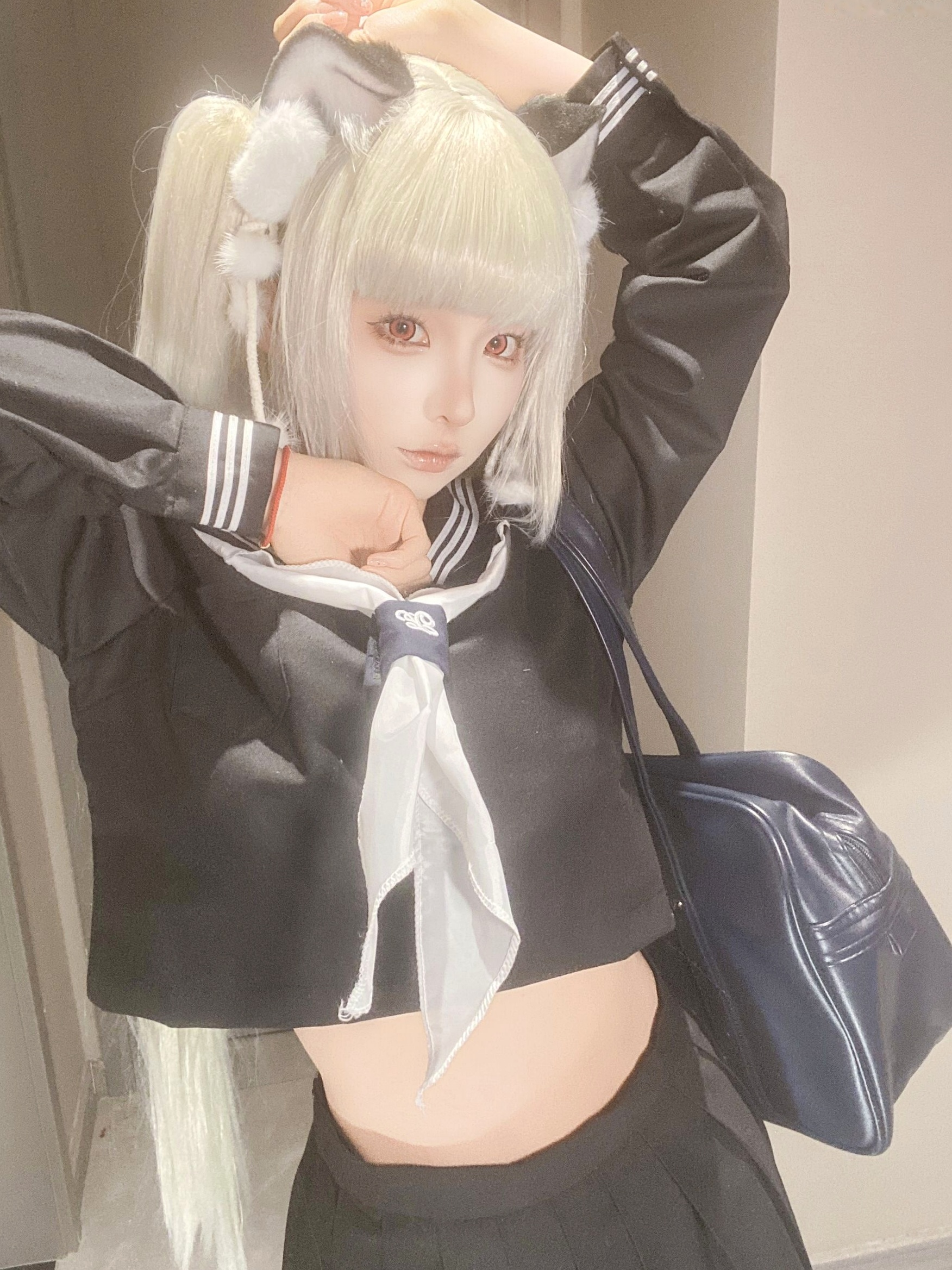 蠢沫沫-7月写真合集 绒绒毛帽蕾丝低胸私房照 萌系童颜巨乳甜美诱惑写真