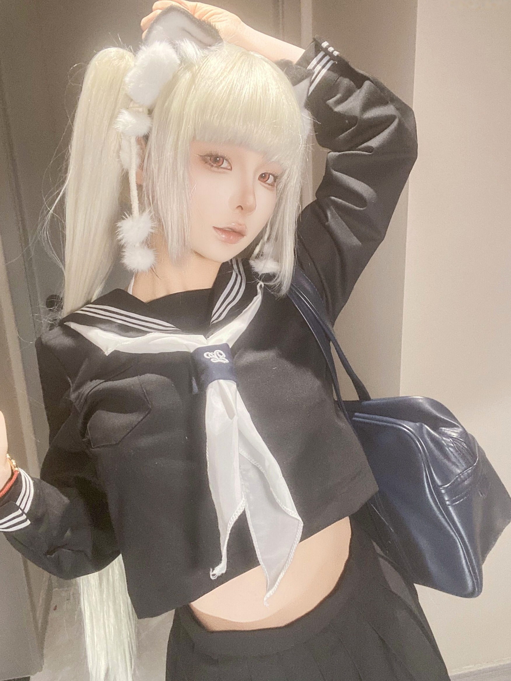 蠢沫沫-7月写真合集 绒绒毛帽蕾丝低胸私房照 萌系童颜巨乳甜美诱惑写真