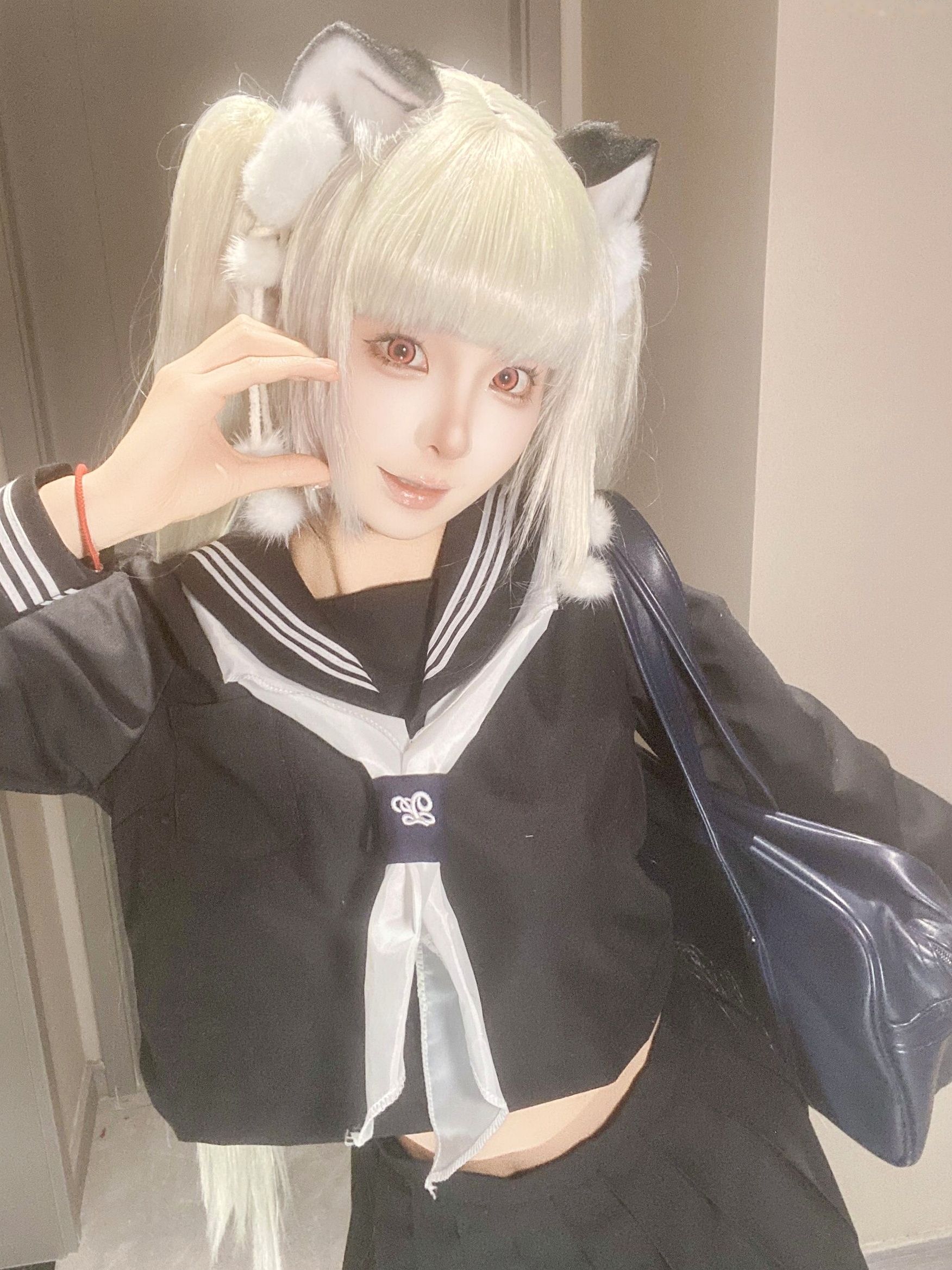 蠢沫沫-7月写真合集 绒绒毛帽蕾丝低胸私房照 萌系童颜巨乳甜美诱惑写真