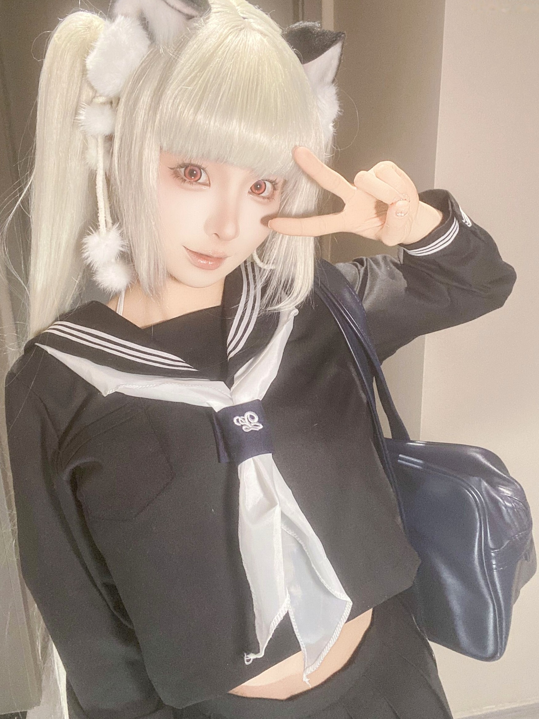 蠢沫沫-7月写真合集 绒绒毛帽蕾丝低胸私房照 萌系童颜巨乳甜美诱惑写真