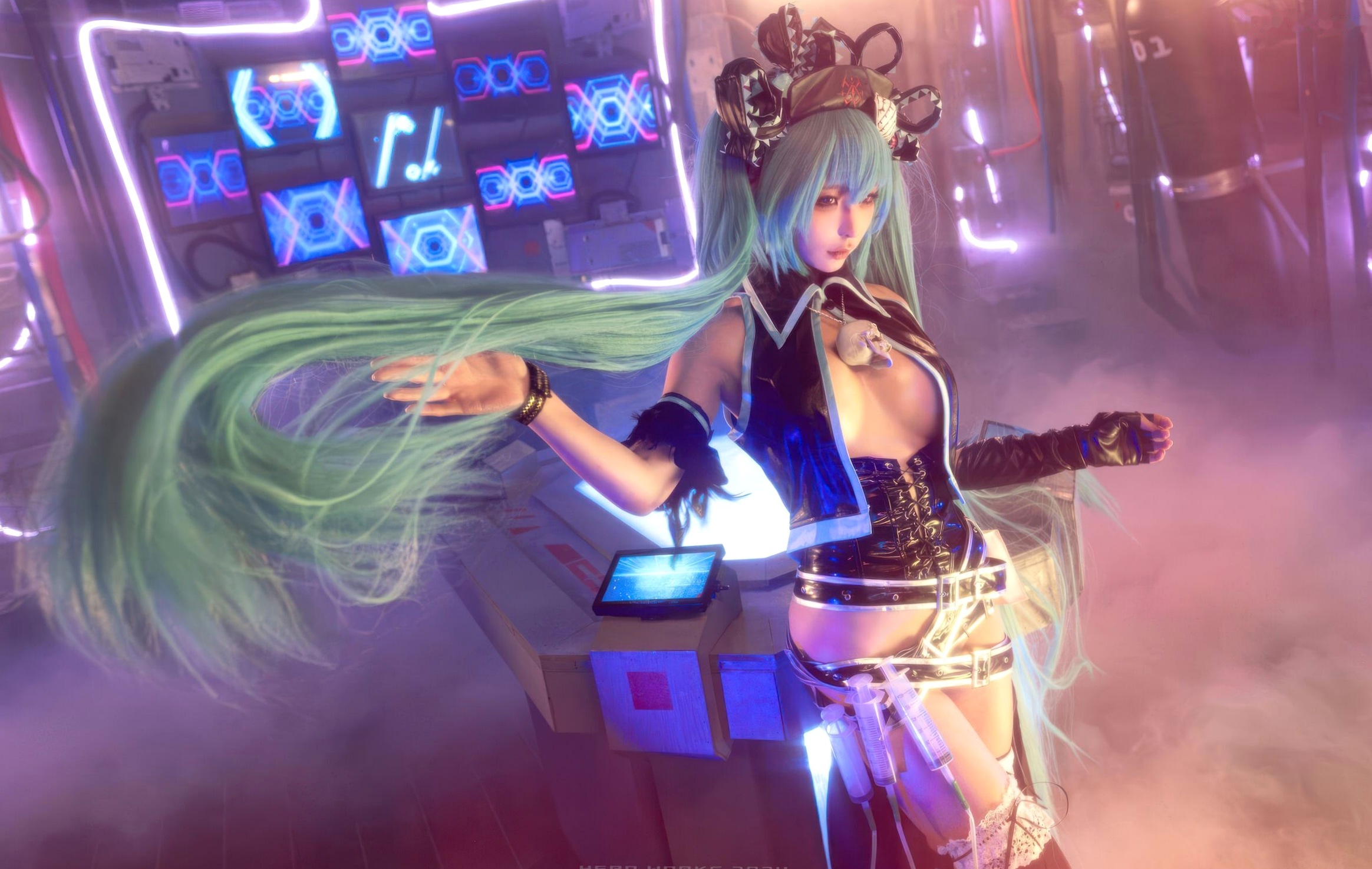 蠢沫沫 - 骸音 赛博朋克暗黑风 Cosplay 性感写真