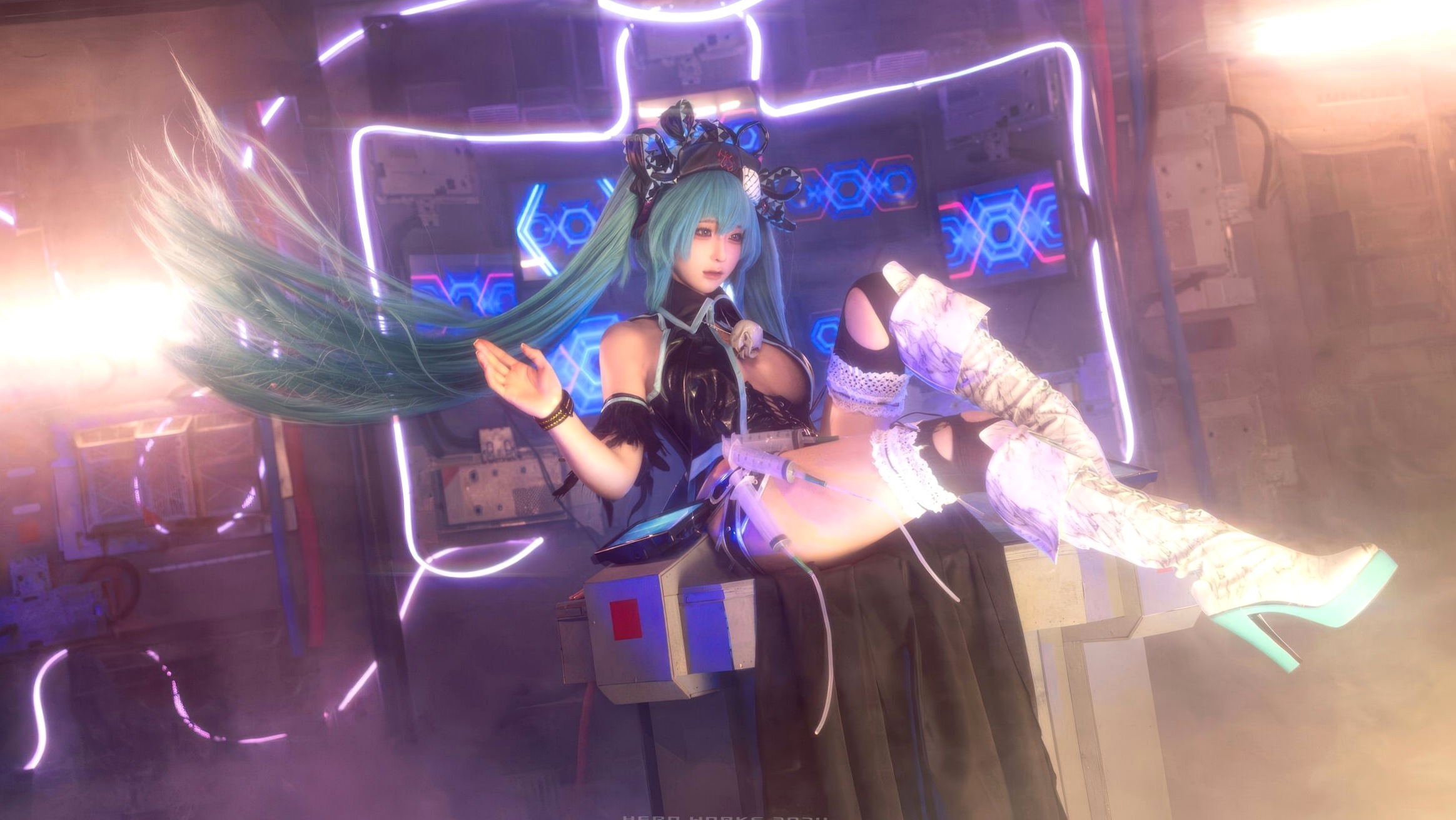 蠢沫沫 - 骸音 赛博朋克暗黑风 Cosplay 性感写真