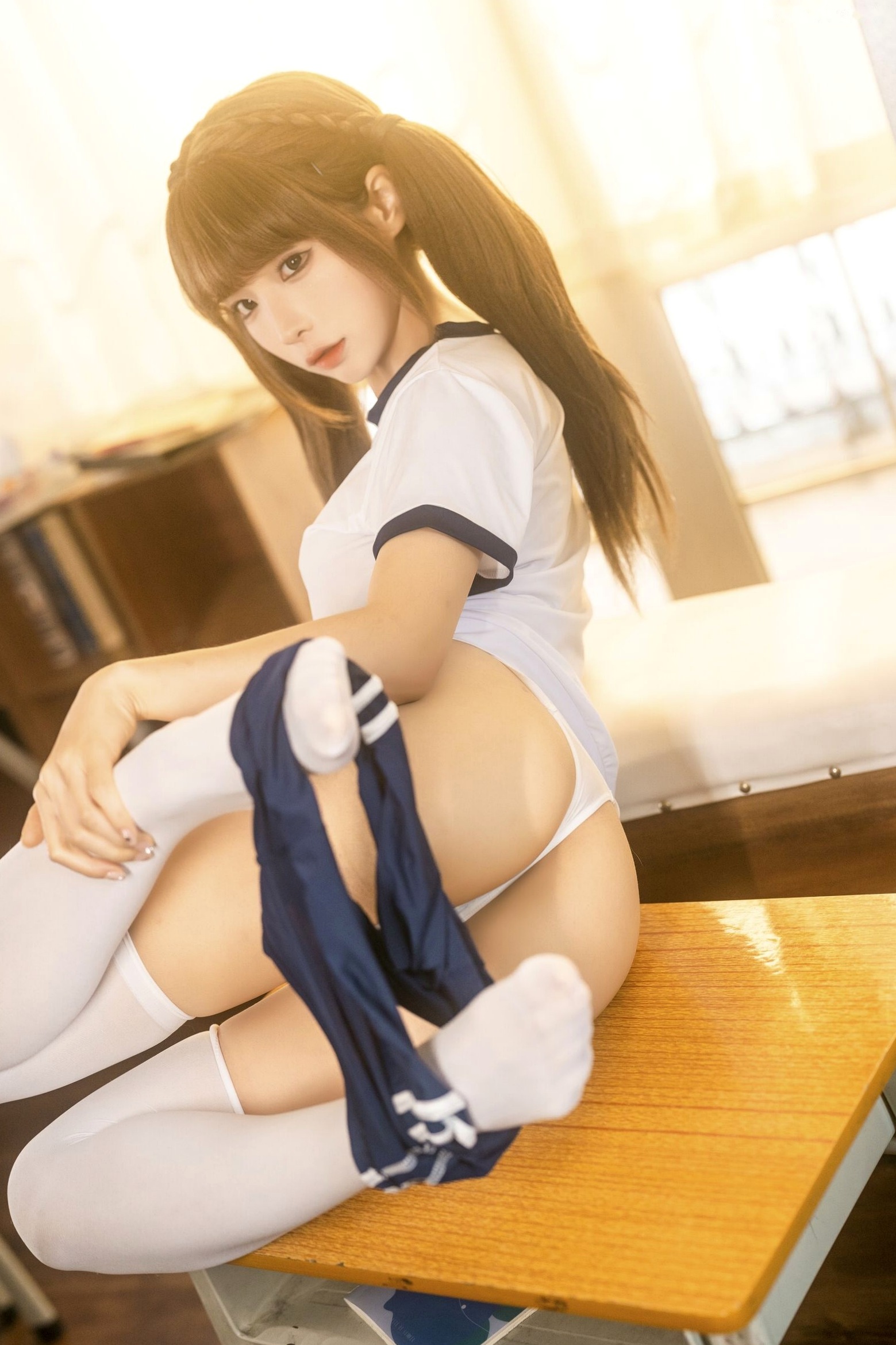 蠢沫沫-《体操室》日系体操服绳艺诱惑写真大尺度角色扮演