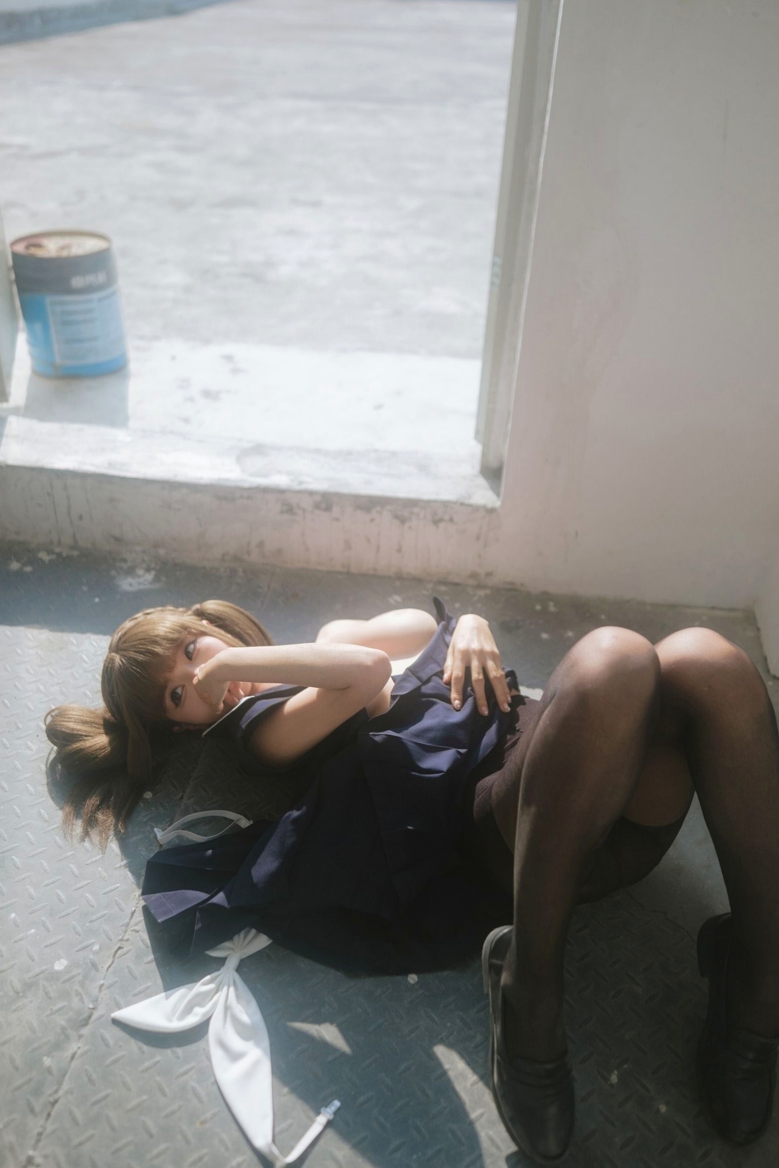 《蠢沫沫-午后-Afternoon》日系水手制服黑丝性感大尺度私房写真