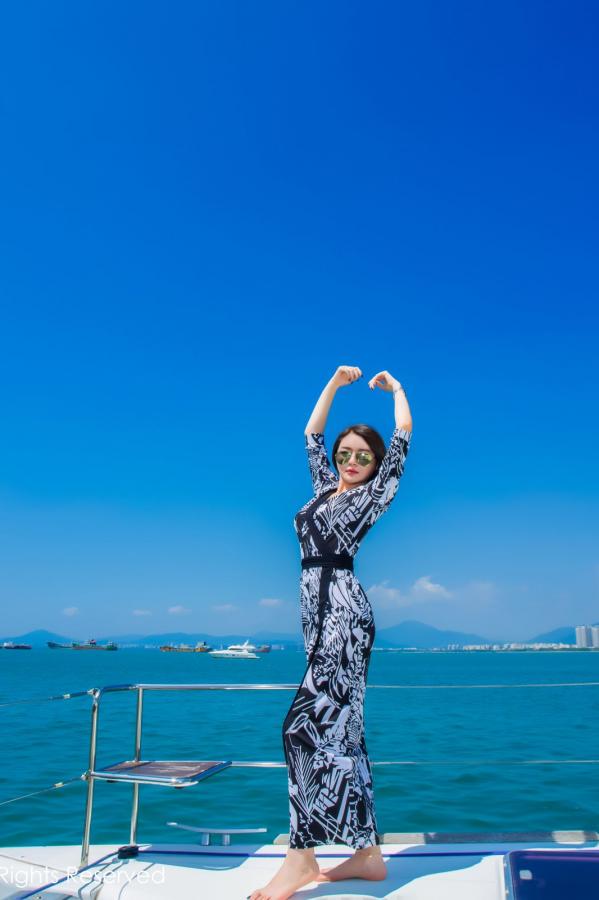凯竹Vision 萌尤星凯竹 女神廿十三亚旅拍 海景邮轮美人相伴第3张图片