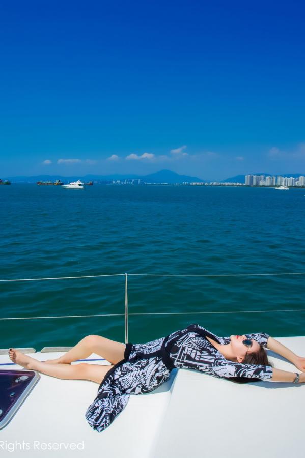 凯竹Vision 萌尤星凯竹 女神廿十三亚旅拍 海景邮轮美人相伴第7张图片