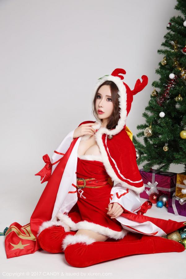 萌琪琪  三女神化身驯鹿女郎 不一样的圣诞礼物第10张图片