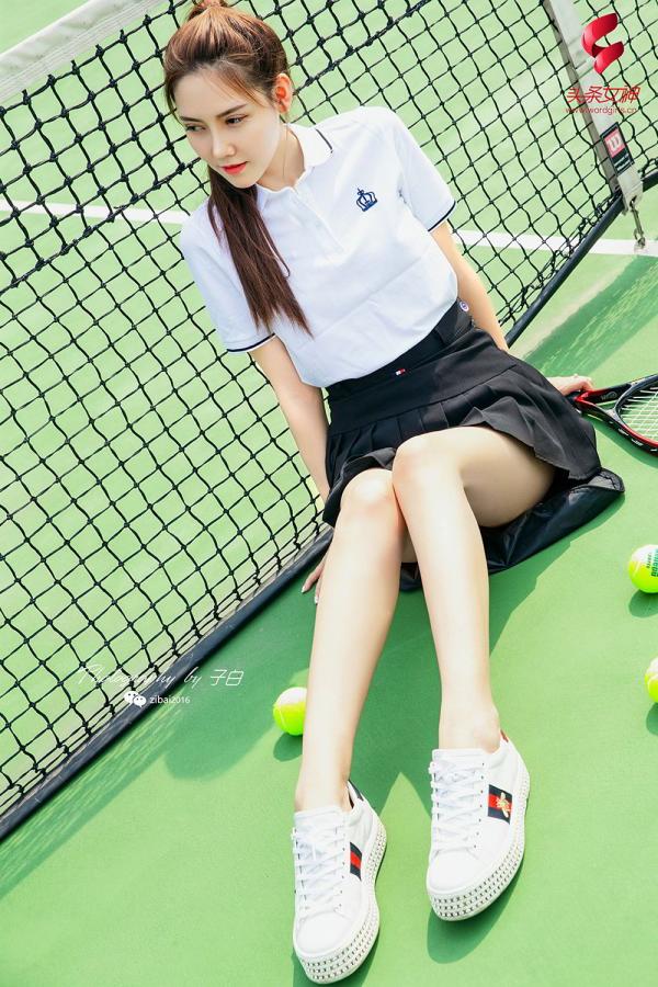 冯雪娇SIR  [TouTiao头条女神]高清写真图 2019.07.13 我是网球美少女 莎伦第1张图片