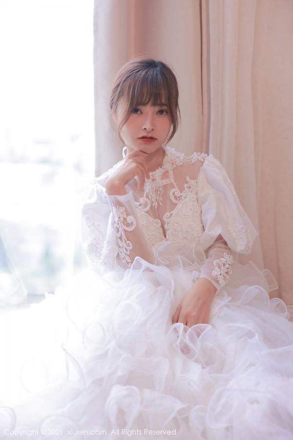 奈沐子  欧派模特奈沐子 唯美动人白色婚纱第5张图片