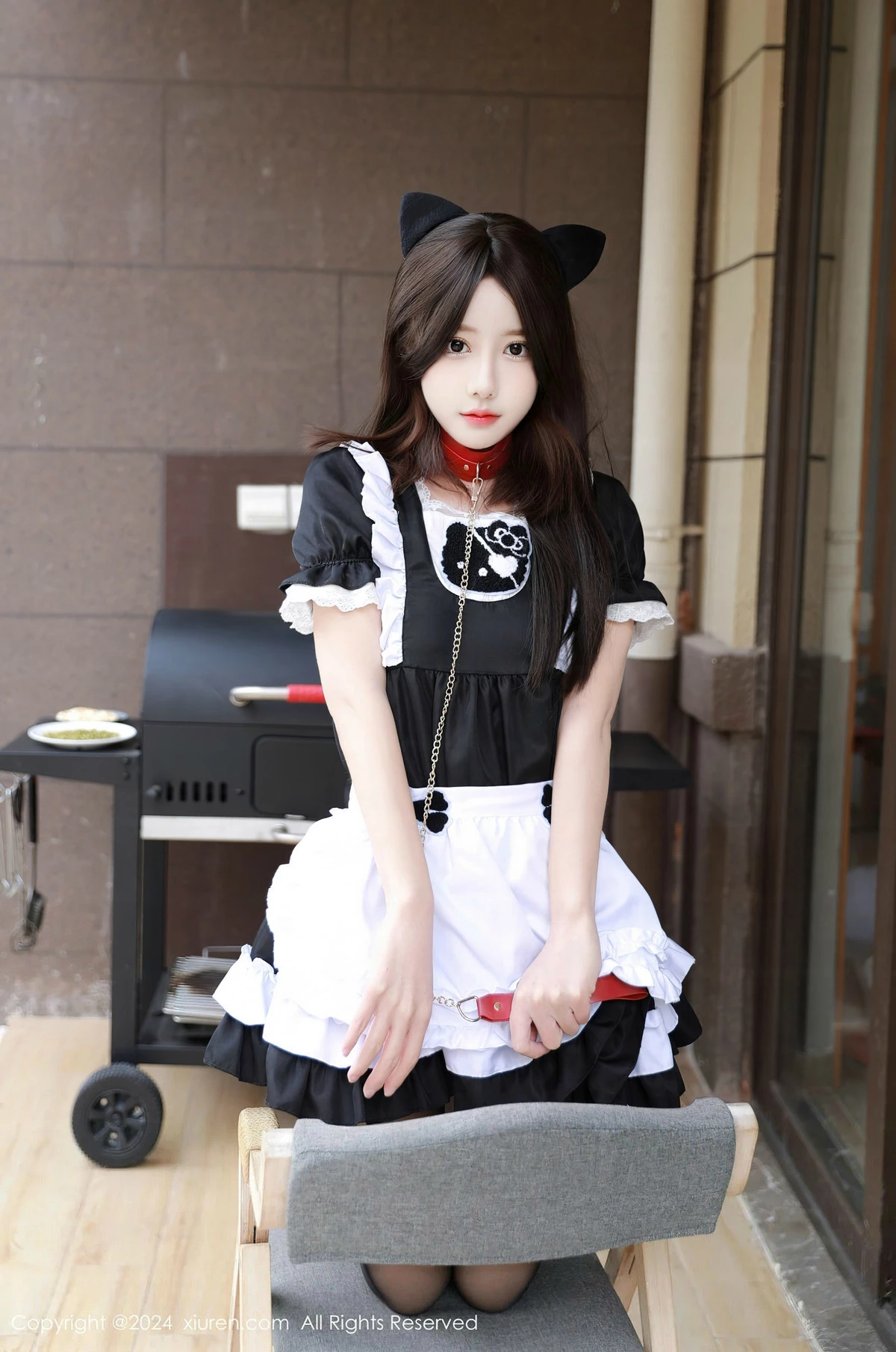 [XiuRen]高清写真图 2024.04.07 No.8351 桃妖夭 黑丝美腿
