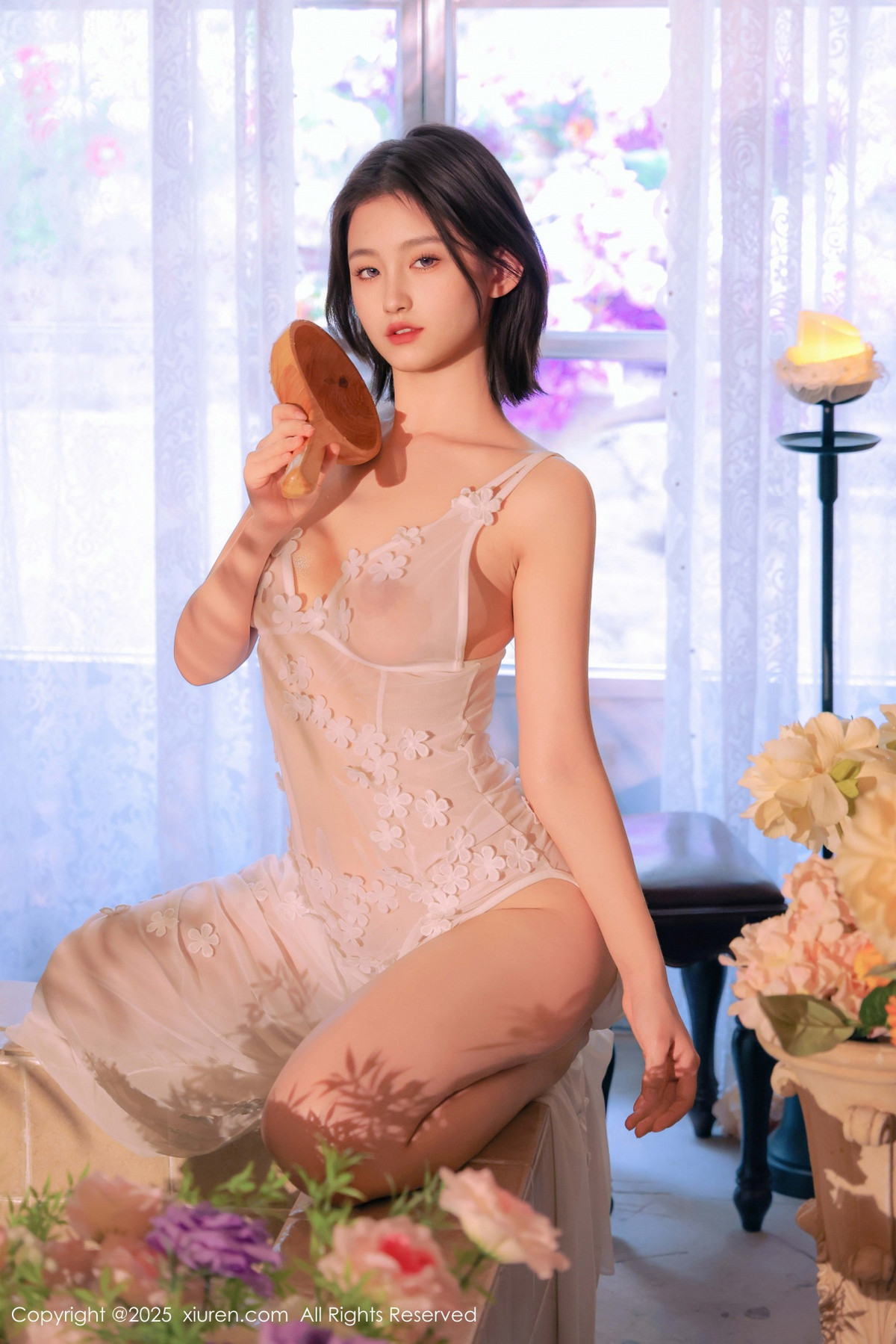 [XiuRen]高清写真图 2025.02.21 No.9920 小橘子orange 薄透连衣裙