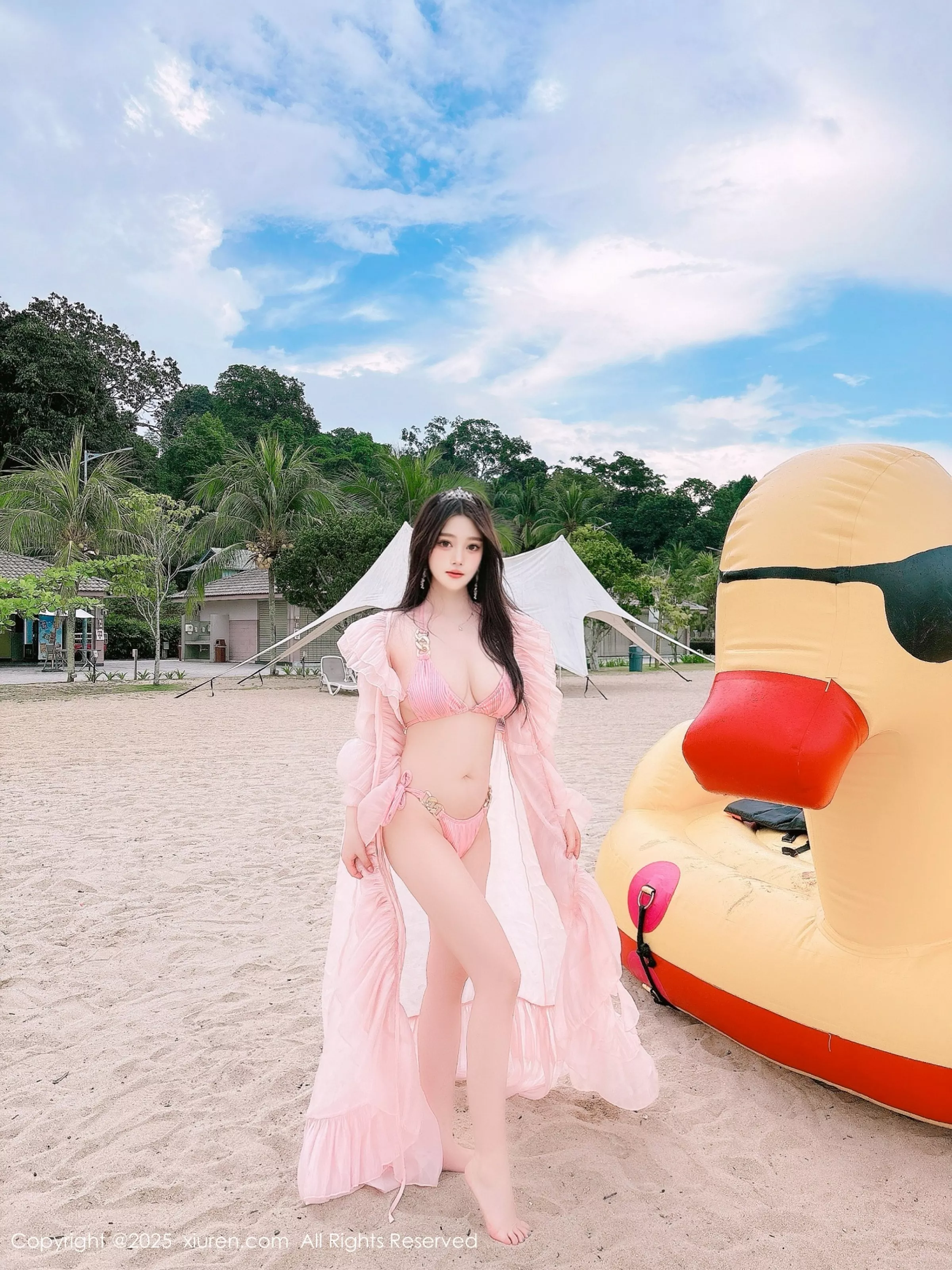 [XiuRen]高清写真图 2025.04.16 No.10160 蛋蛋宝 粉色比基尼