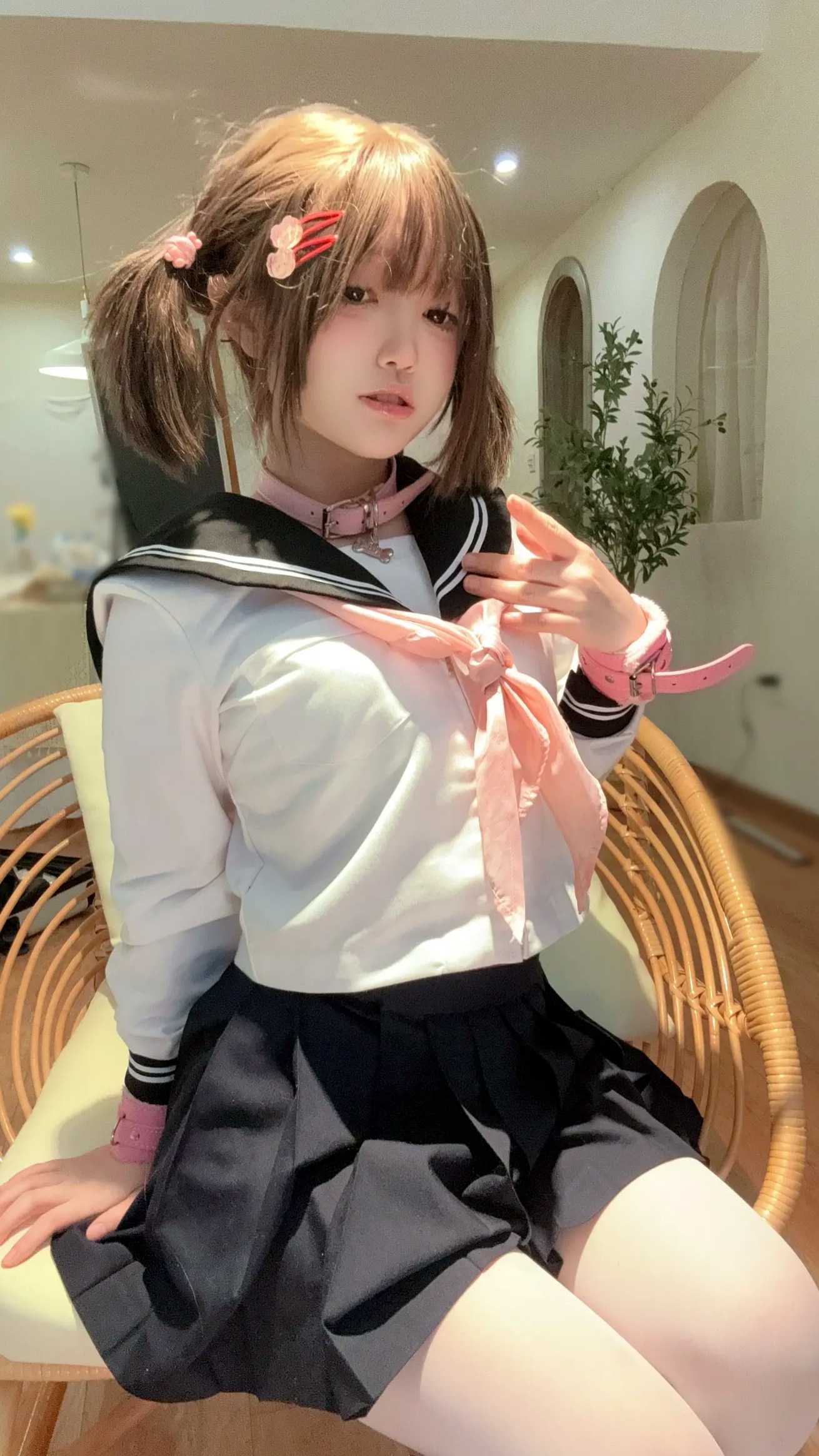 Gallery - 神沢永莉 - 就这样圈住我吧 萌系水手制服白丝私房写真 [65P] 制服萌系角色扮演诱惑丝袜 女神私房照_秀色女神 - image 5