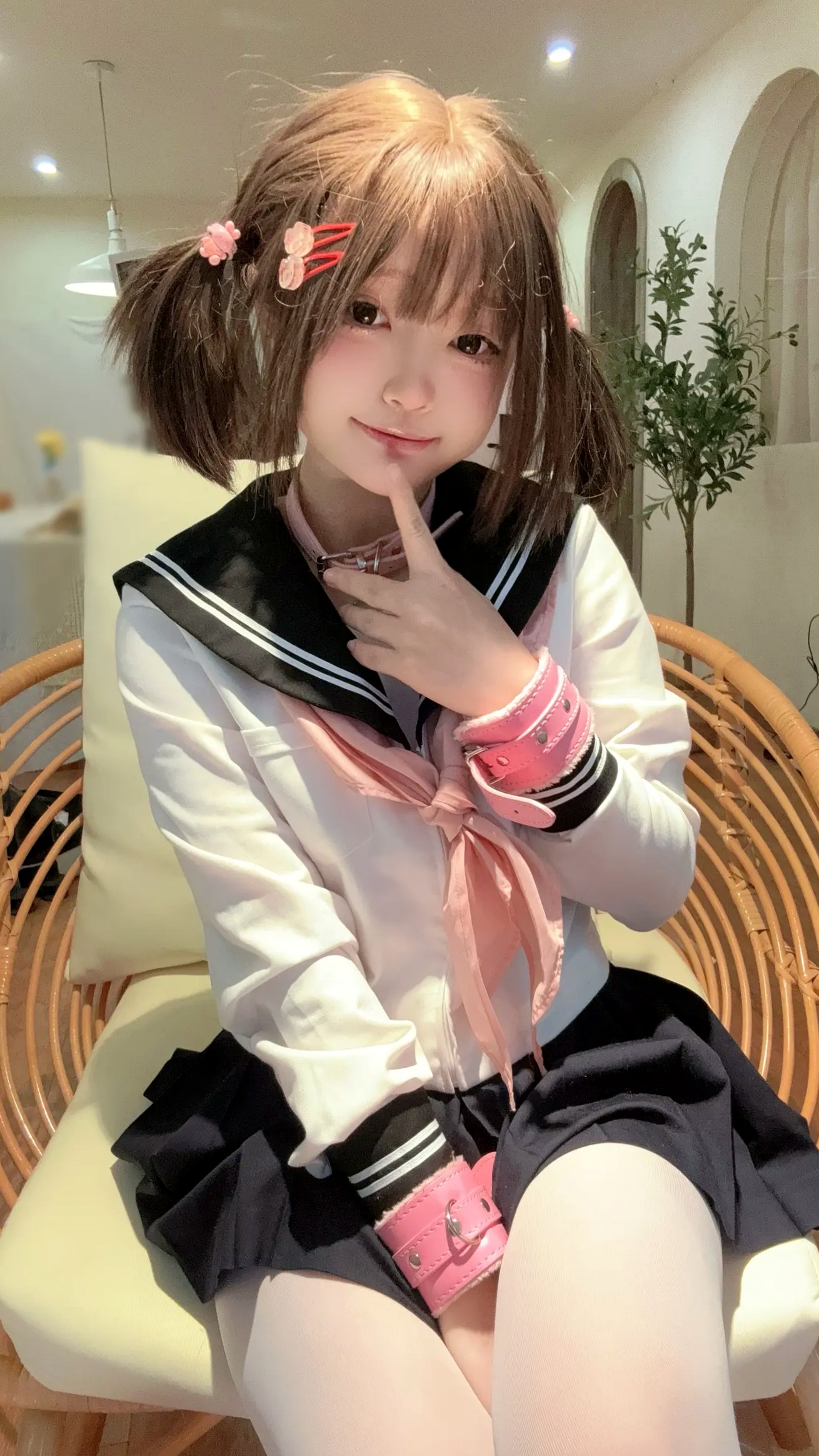 Gallery - 神沢永莉 - 就这样圈住我吧 萌系水手制服白丝私房写真 [65P] 制服萌系角色扮演诱惑丝袜 女神私房照_秀色女神 - image 7