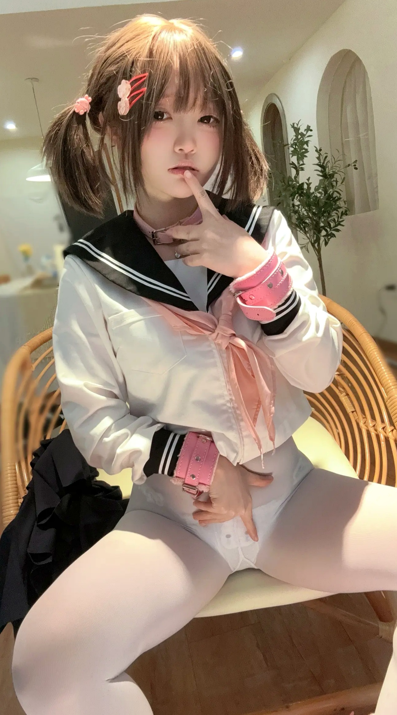 Gallery - 神沢永莉 - 就这样圈住我吧 萌系水手制服白丝私房写真 [65P] 制服萌系角色扮演诱惑丝袜 女神私房照_秀色女神 - image 13