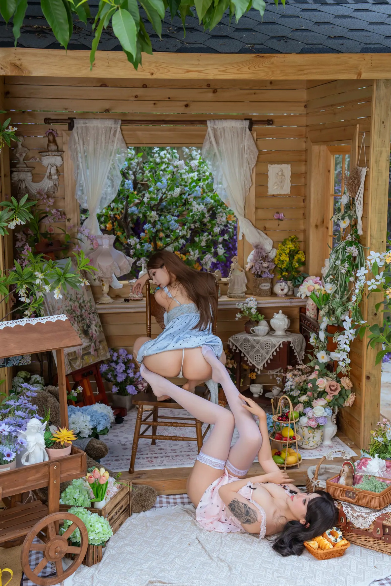 Gallery - 云溪溪 - 奶桃桃×奈汐酱nice 花眠 [90P] 女神私房照_秀色女神 - image 21