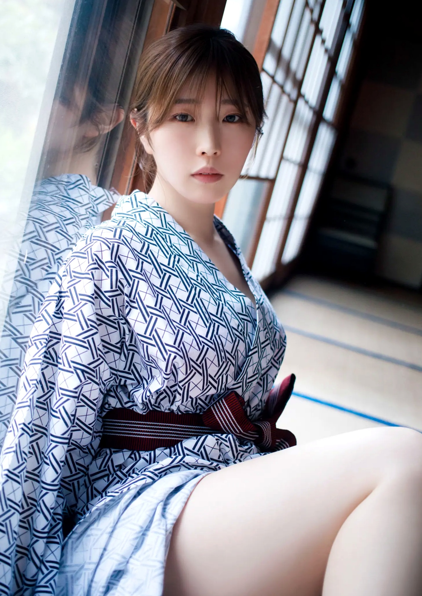 花雨 - 雨の音花の賑わい 雨中街头车内性感眼镜美少女写真 [54P]