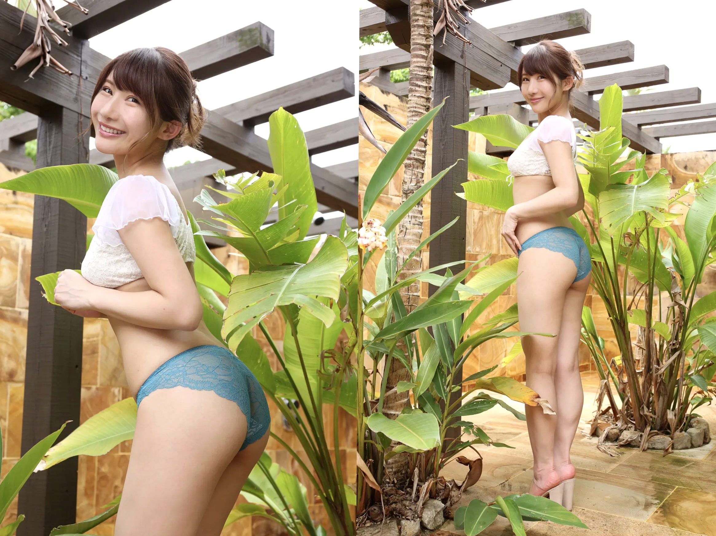 琴井ありさ - Night Butterfly [63P] 户外泳池高叉泳装性感私房诱惑写真