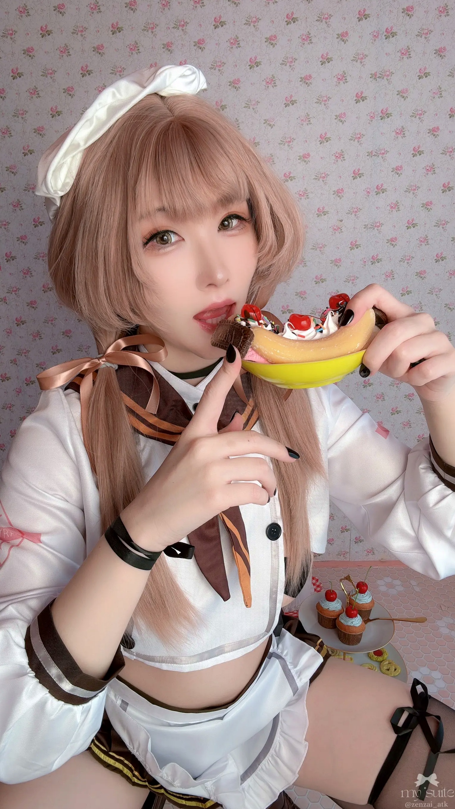 (Cosplay) [my suite] Atsuki あつき - Valentine Bready 2026 [235P] 情人节大尺度女仆装黑丝诱惑写真