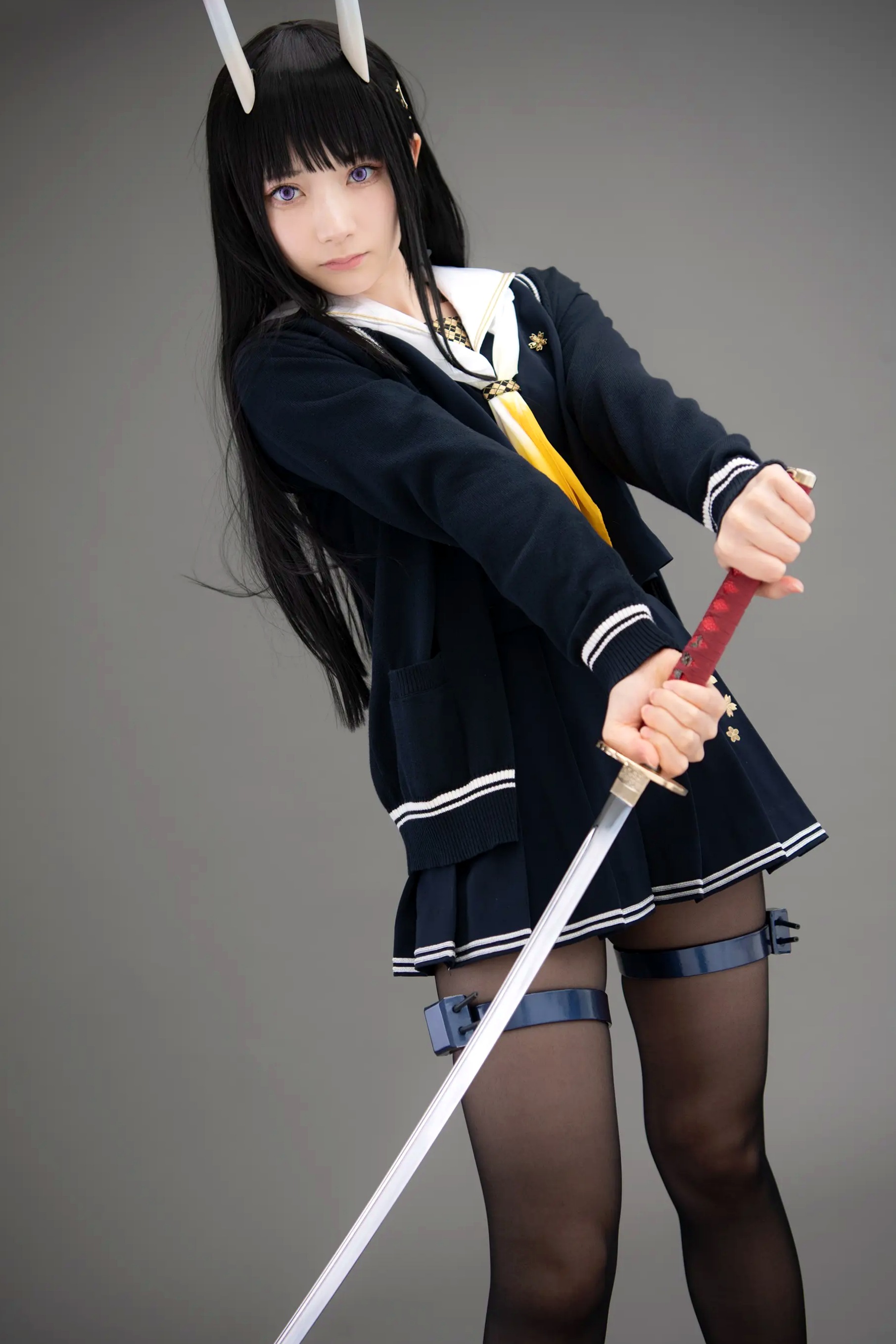 (Cosplay) Sakurai 尊みを感じて桜井 - 本日着任、能代战力强化请求 碧蓝航线能代黑丝制服COS [186P]