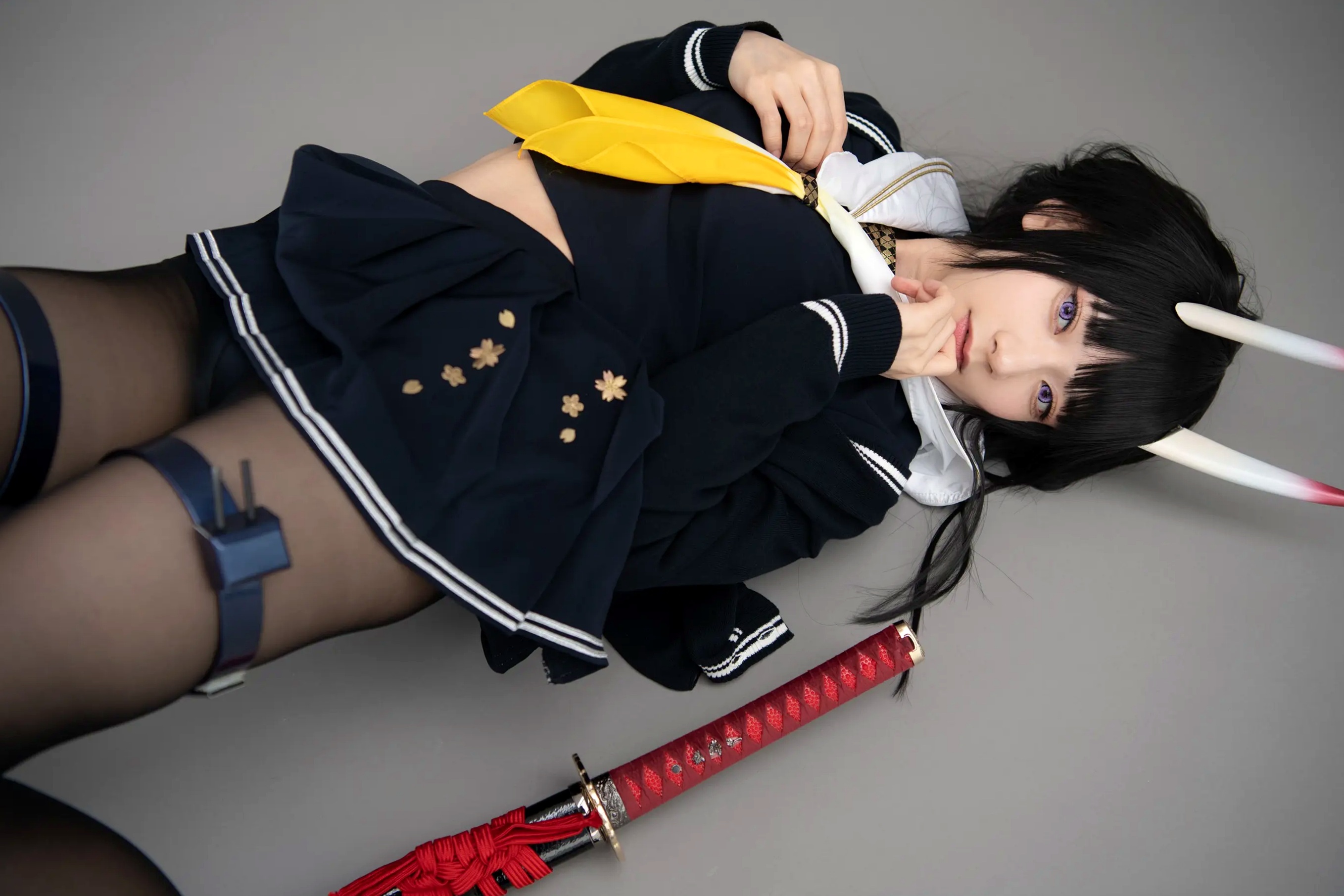 (Cosplay) Sakurai 尊みを感じて桜井 - 本日着任、能代战力强化请求 碧蓝航线能代黑丝制服COS [186P]