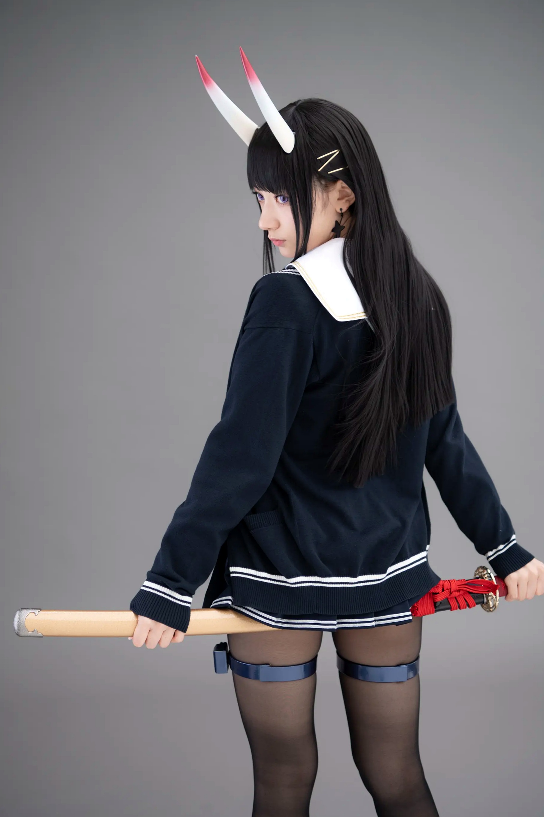 (Cosplay) Sakurai 尊みを感じて桜井 - 本日着任、能代战力强化请求 碧蓝航线能代黑丝制服COS [186P]