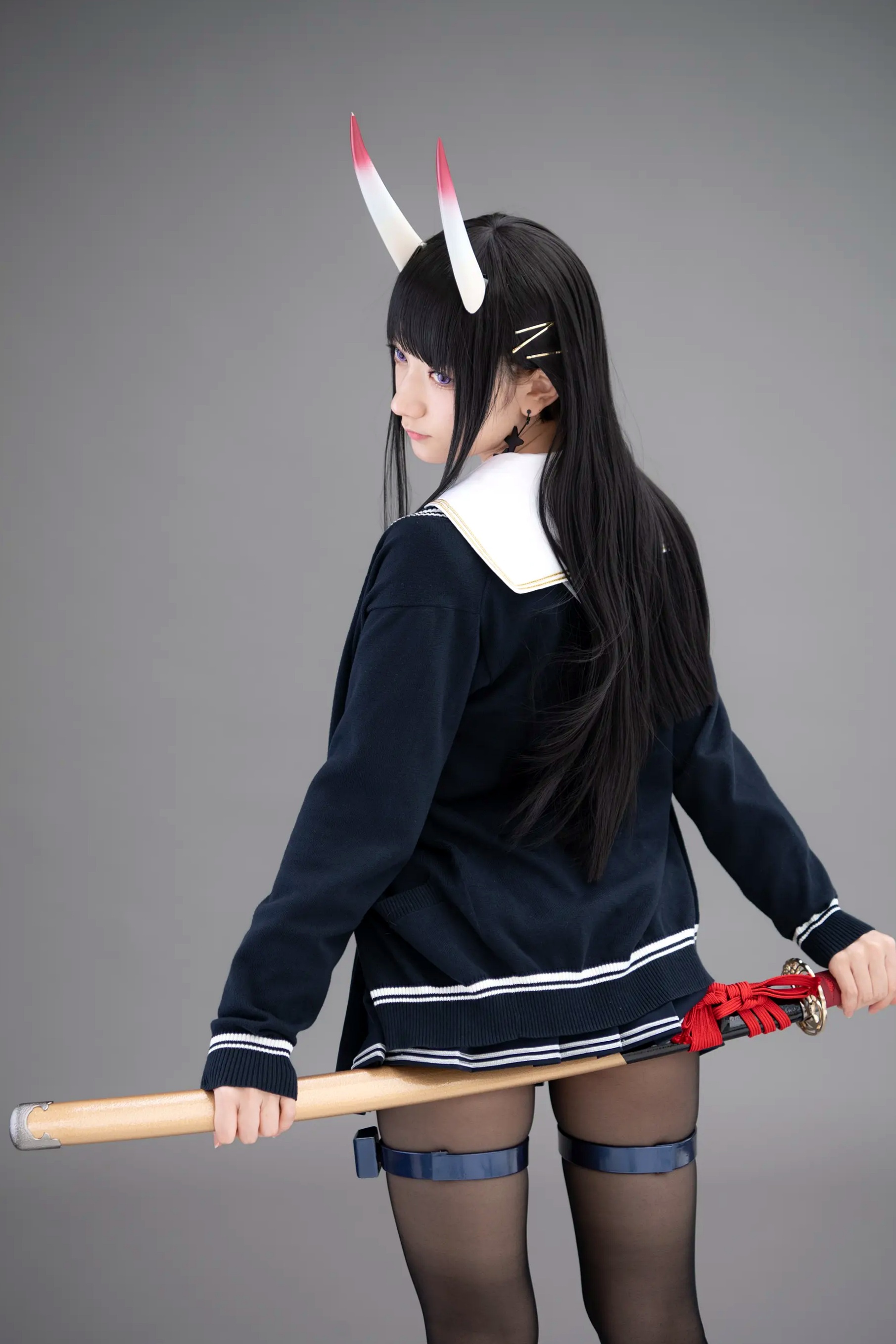 (Cosplay) Sakurai 尊みを感じて桜井 - 本日着任、能代战力强化请求 碧蓝航线能代黑丝制服COS [186P]