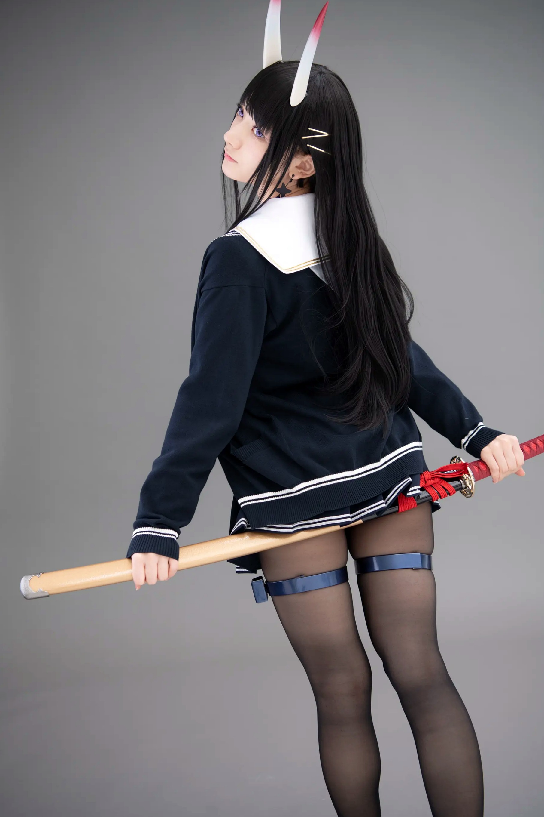(Cosplay) Sakurai 尊みを感じて桜井 - 本日着任、能代战力强化请求 碧蓝航线能代黑丝制服COS [186P]