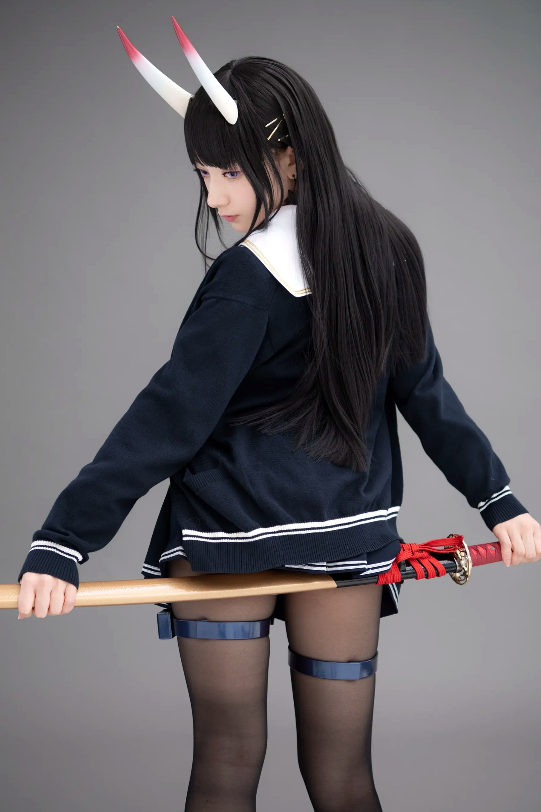 (Cosplay) Sakurai 尊みを感じて桜井 - 本日着任、能代战力强化请求 碧蓝航线能代黑丝制服COS [186P]